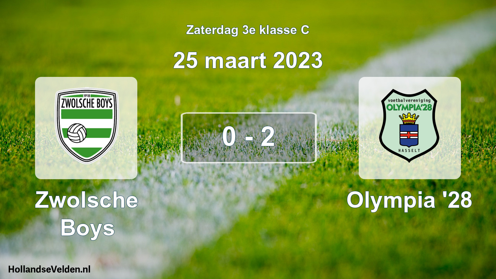 Total number of matches played: Zwolsche Boys - Olympia '28 0 - 2 (25 March 2023)