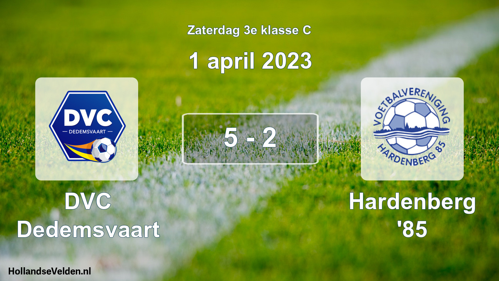 Total number of matches played: DVC Dedemsvaart - Hardenberg '85 5 - 2 (1 April 2023)