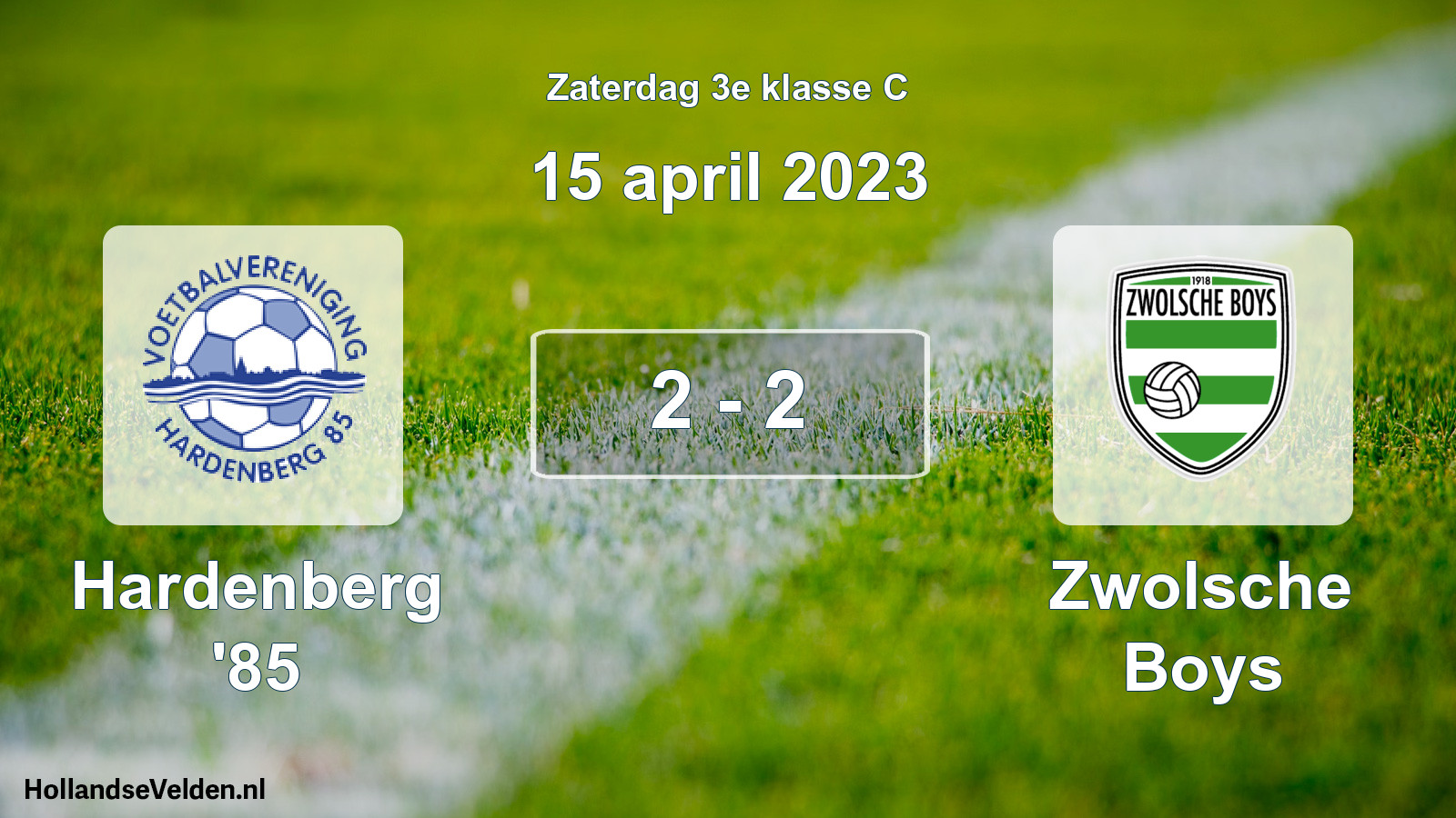 Total number of matches played: Hardenberg '85 - Zwolsche Boys 2 - 2 (15 April 2023)