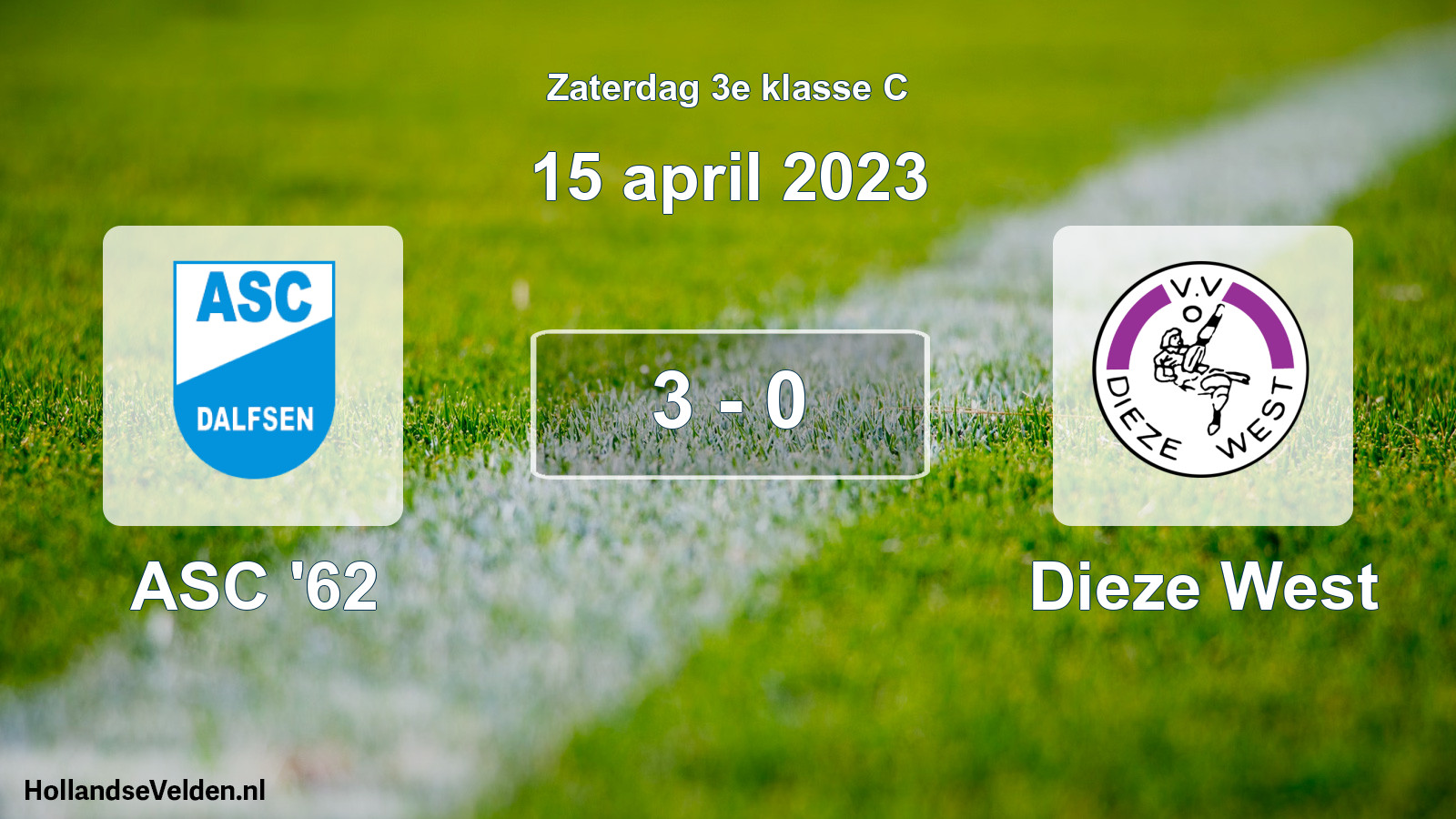 Total number of matches played: ASC '62 - Dieze West 3 - 0 (15 April 2023)