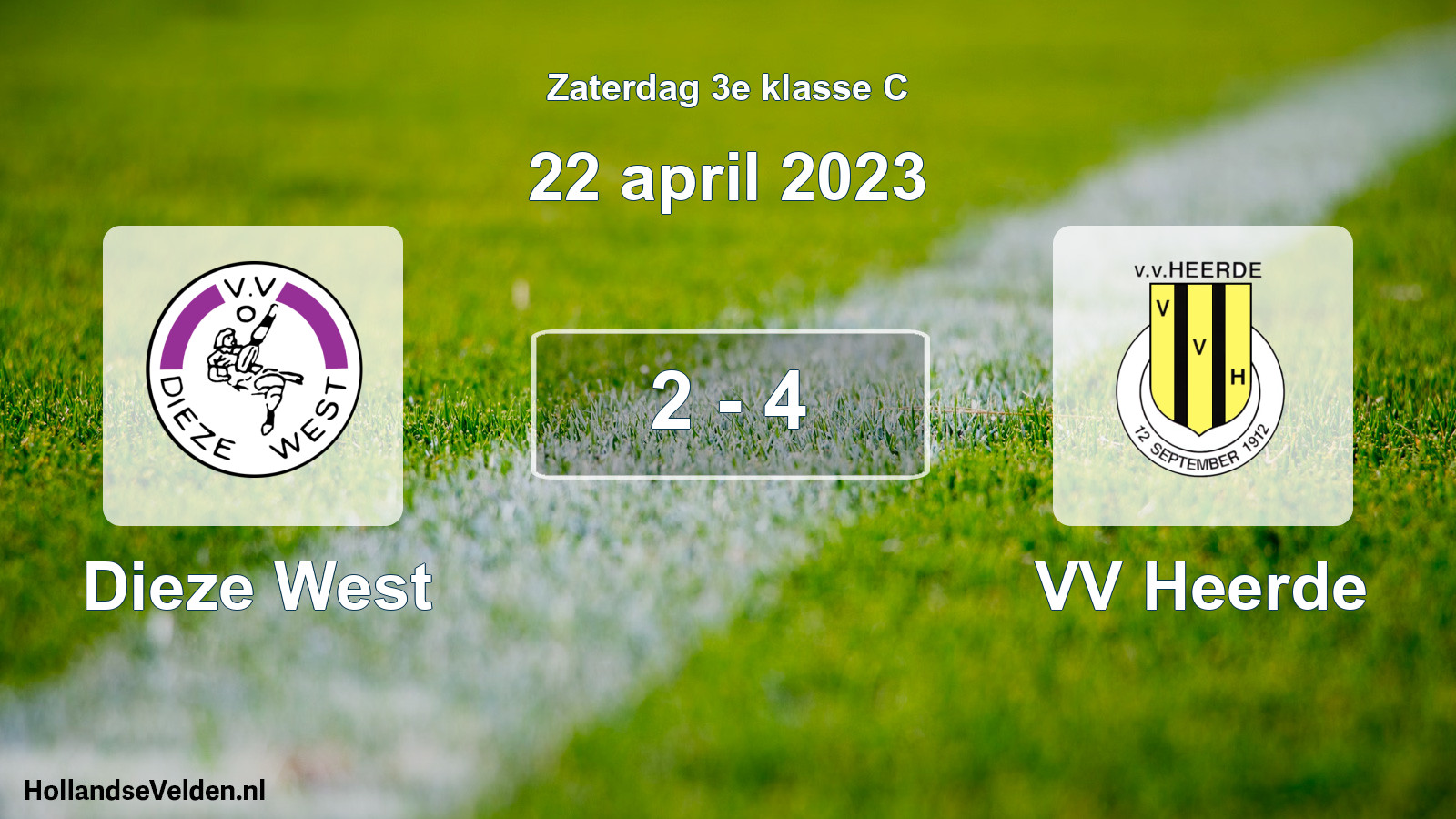 Total number of matches played: Dieze West - VV Heerde 2 - 4 (22 April 2023)