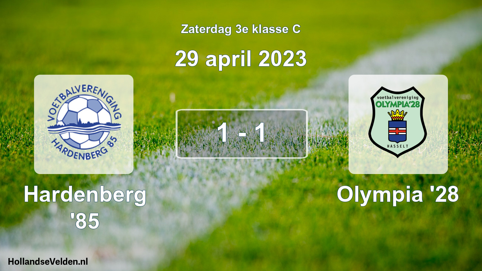 Total number of matches played: Hardenberg '85 - Olympia '28 1 - 1 (29 April 2023)