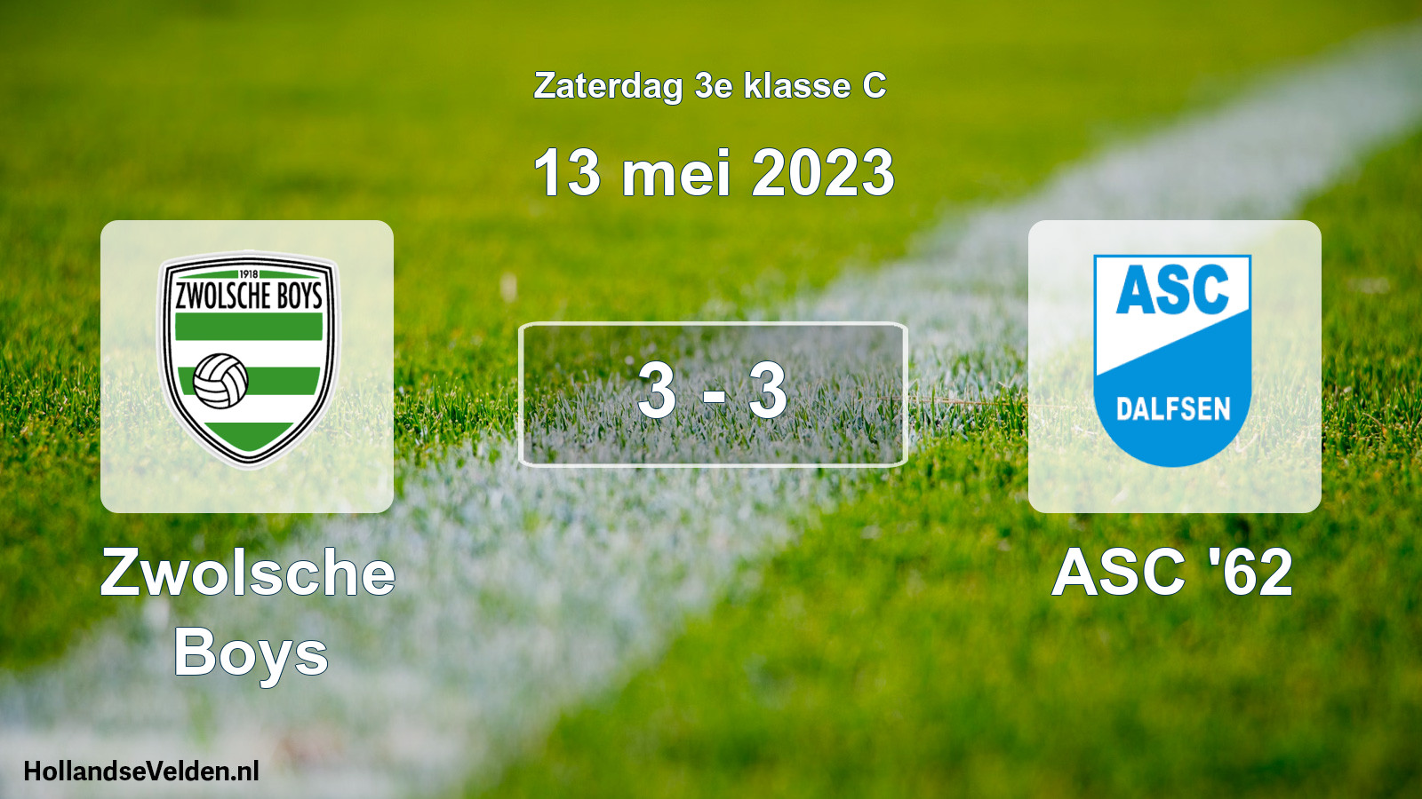 Total number of matches played: Zwolsche Boys - ASC '62 3 - 3 (13 May 2023)