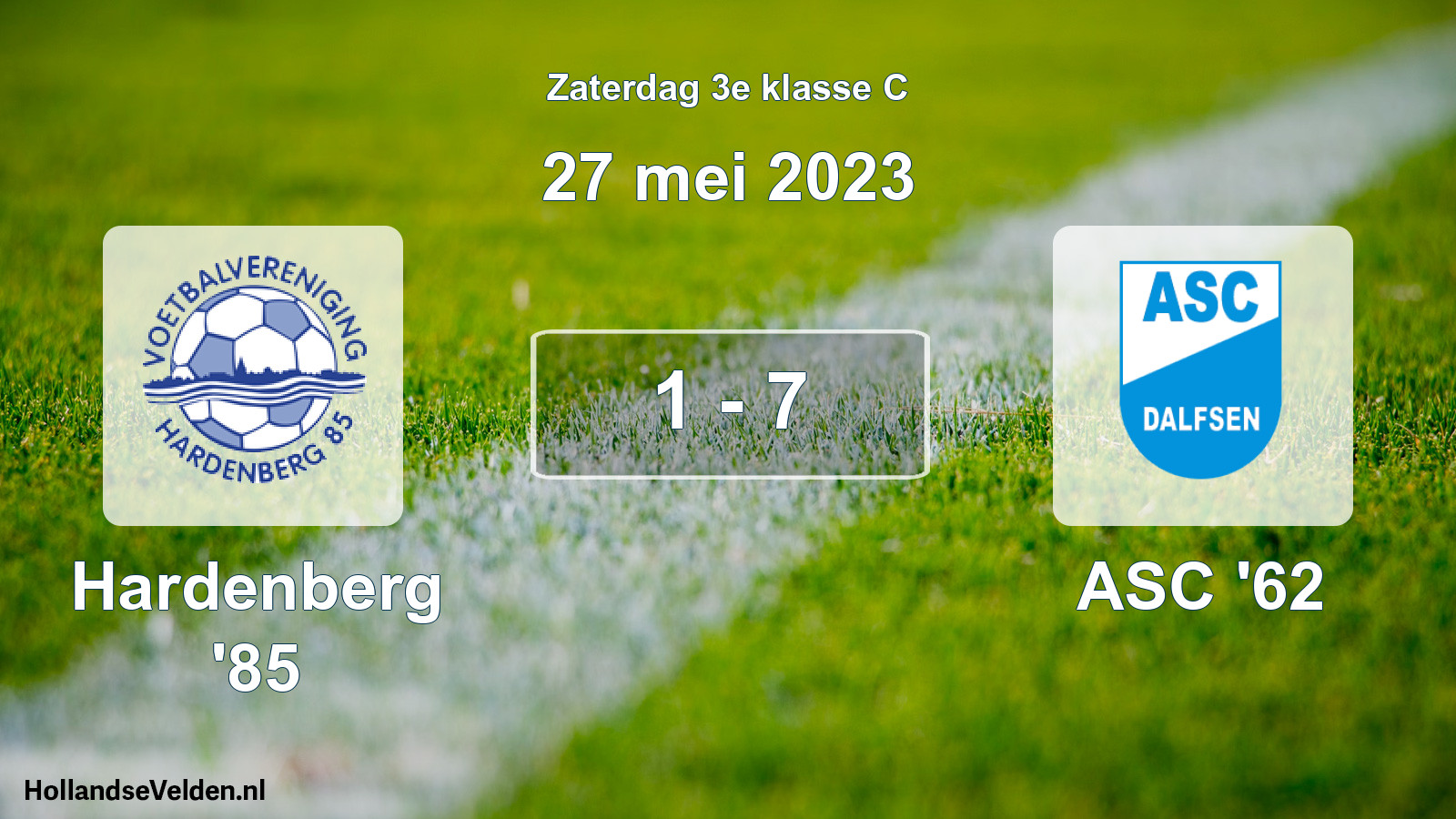 Total number of matches played: Hardenberg '85 - ASC '62 1 - 7 (27 May 2023)