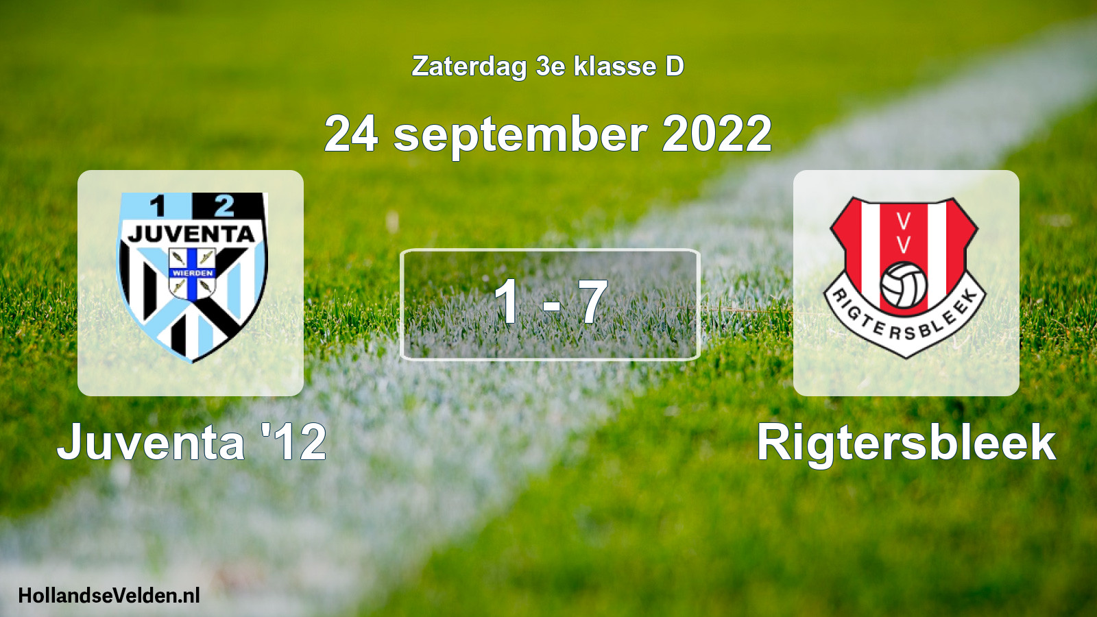 Total number of matches played: Juventa '12 - Rigtersbleek 1 - 7 (24 September 2022)