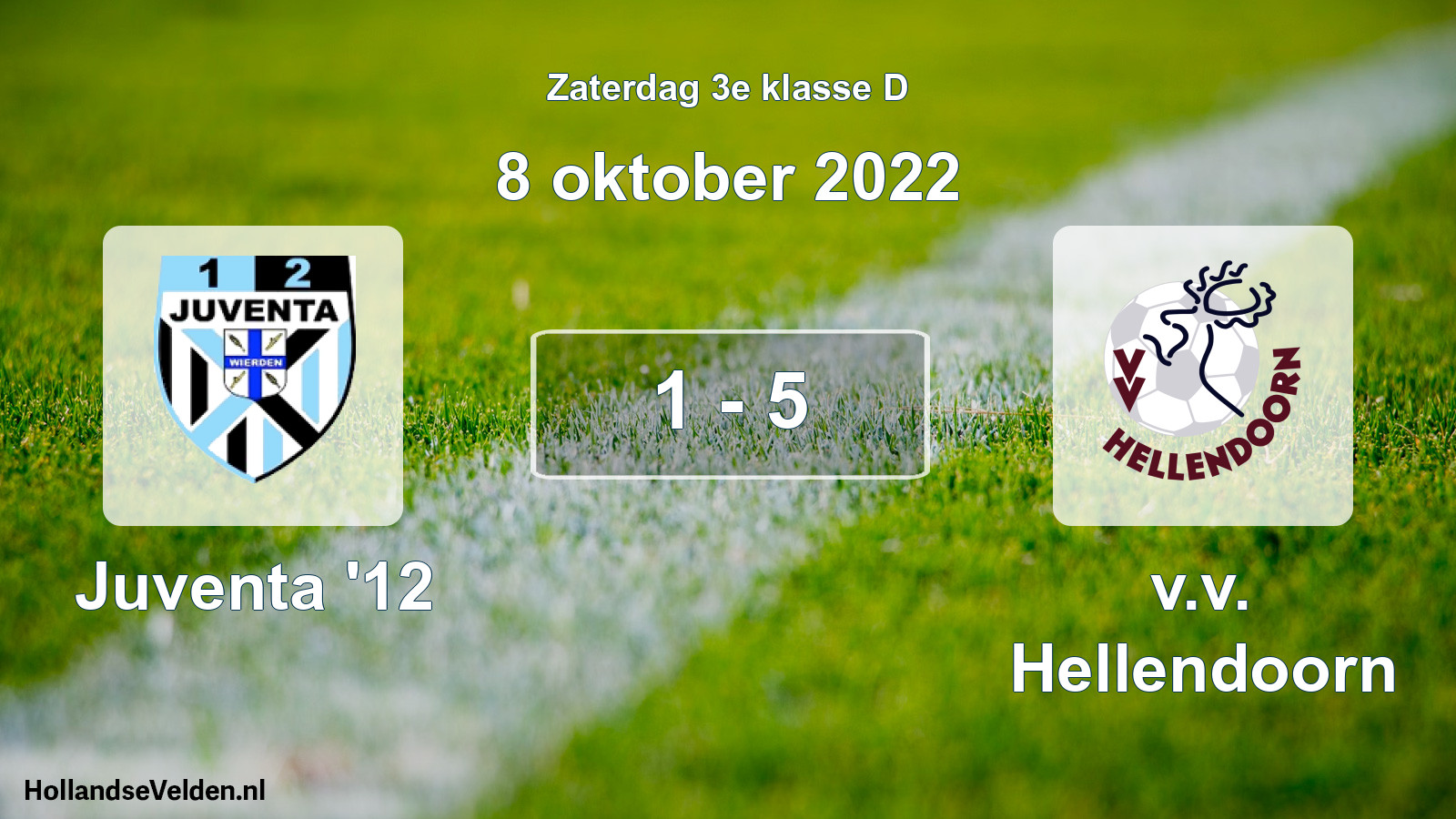 Total number of matches played: Juventa '12 - v.v. Hellendoorn 1 - 5 (8 October 2022)