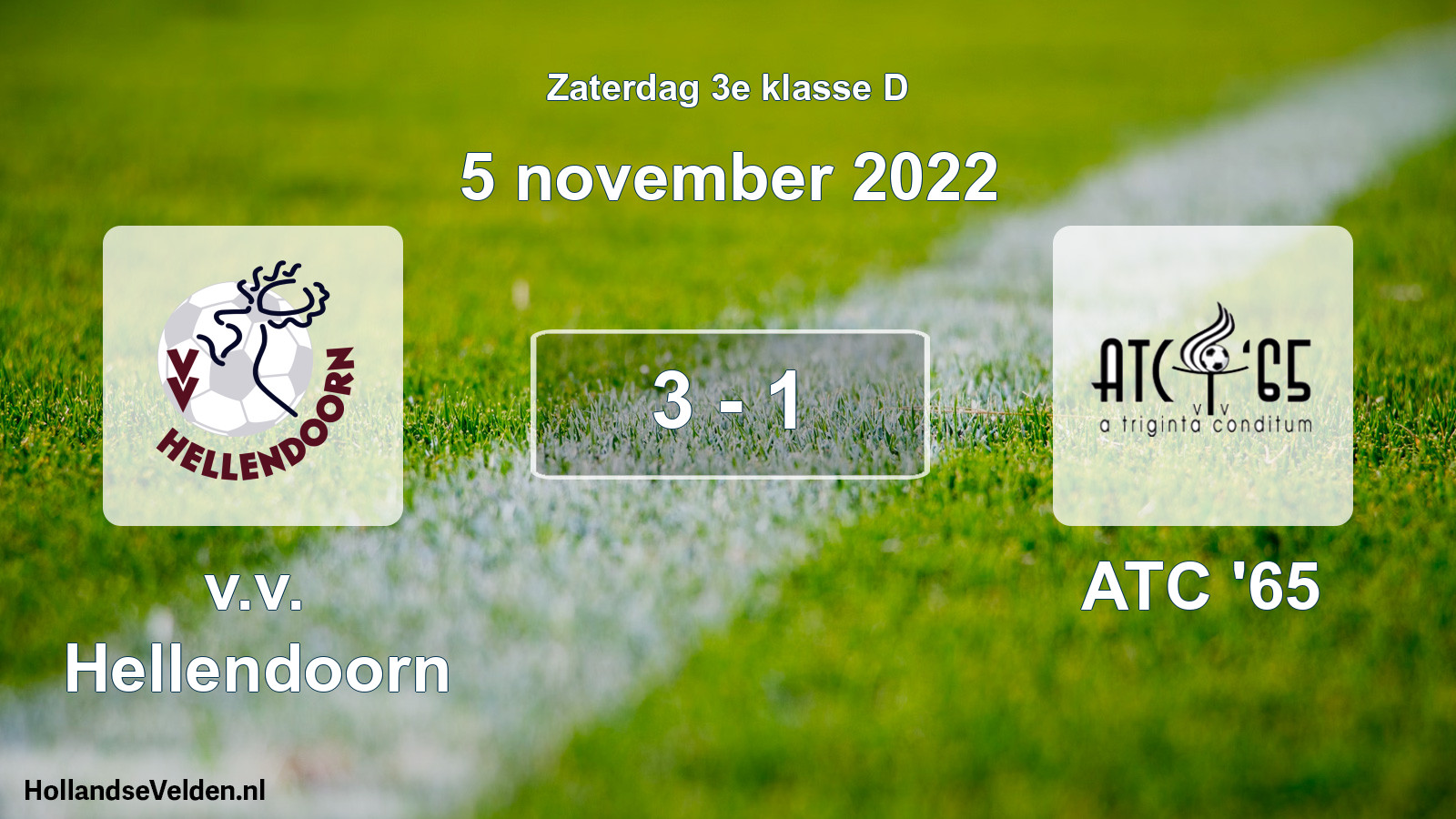 Total number of matches played: v.v. Hellendoorn - ATC '65 3 - 1 (5 November 2022)