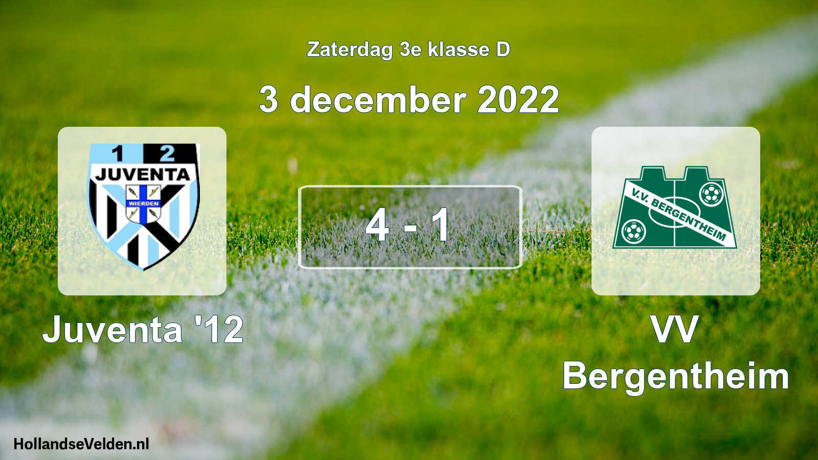 Total number of matches played: Juventa '12 - VV Bergentheim 4 - 1 (3 December 2022)
