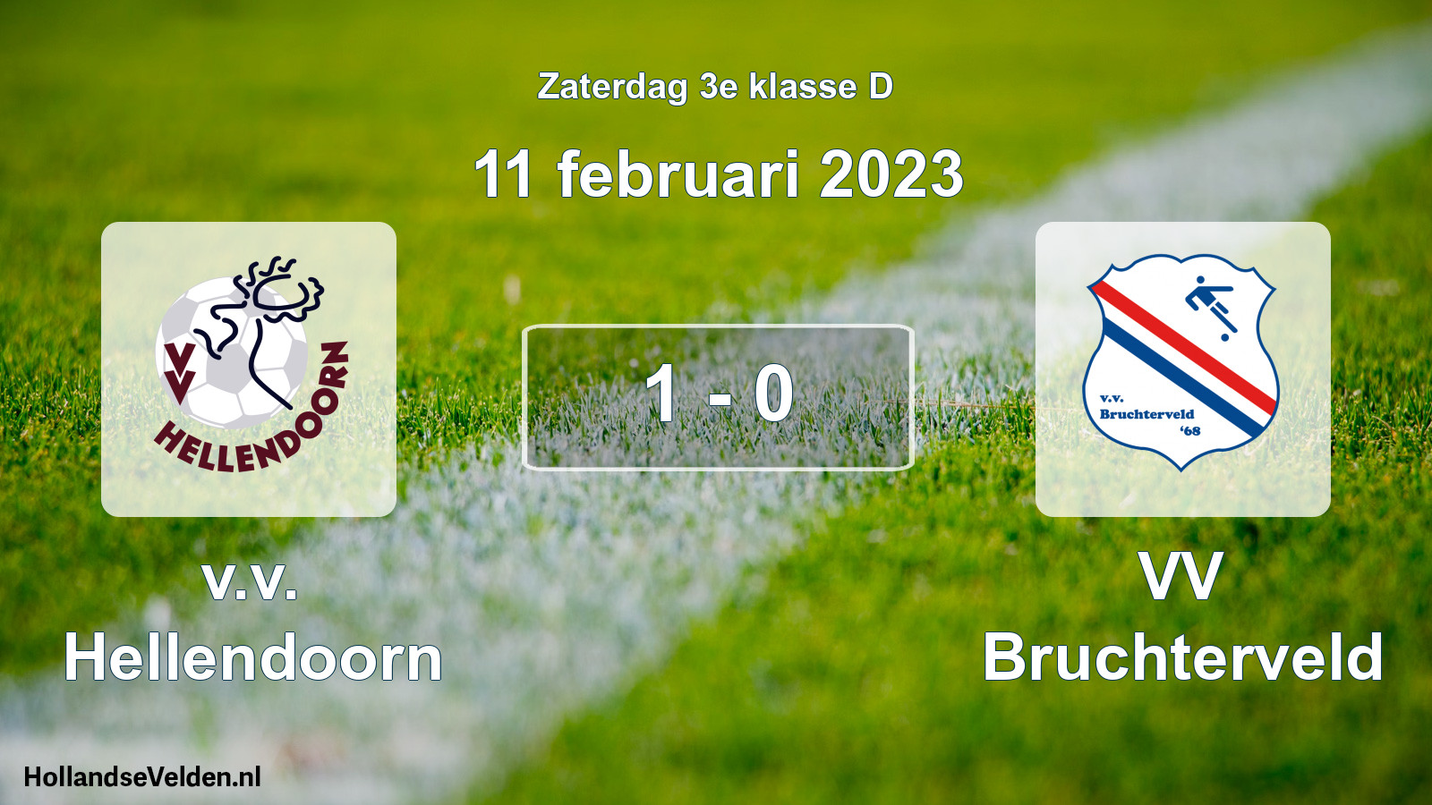 Total number of matches played: v.v. Hellendoorn - VV Bruchterveld 1 - 0 (11 February 2023)