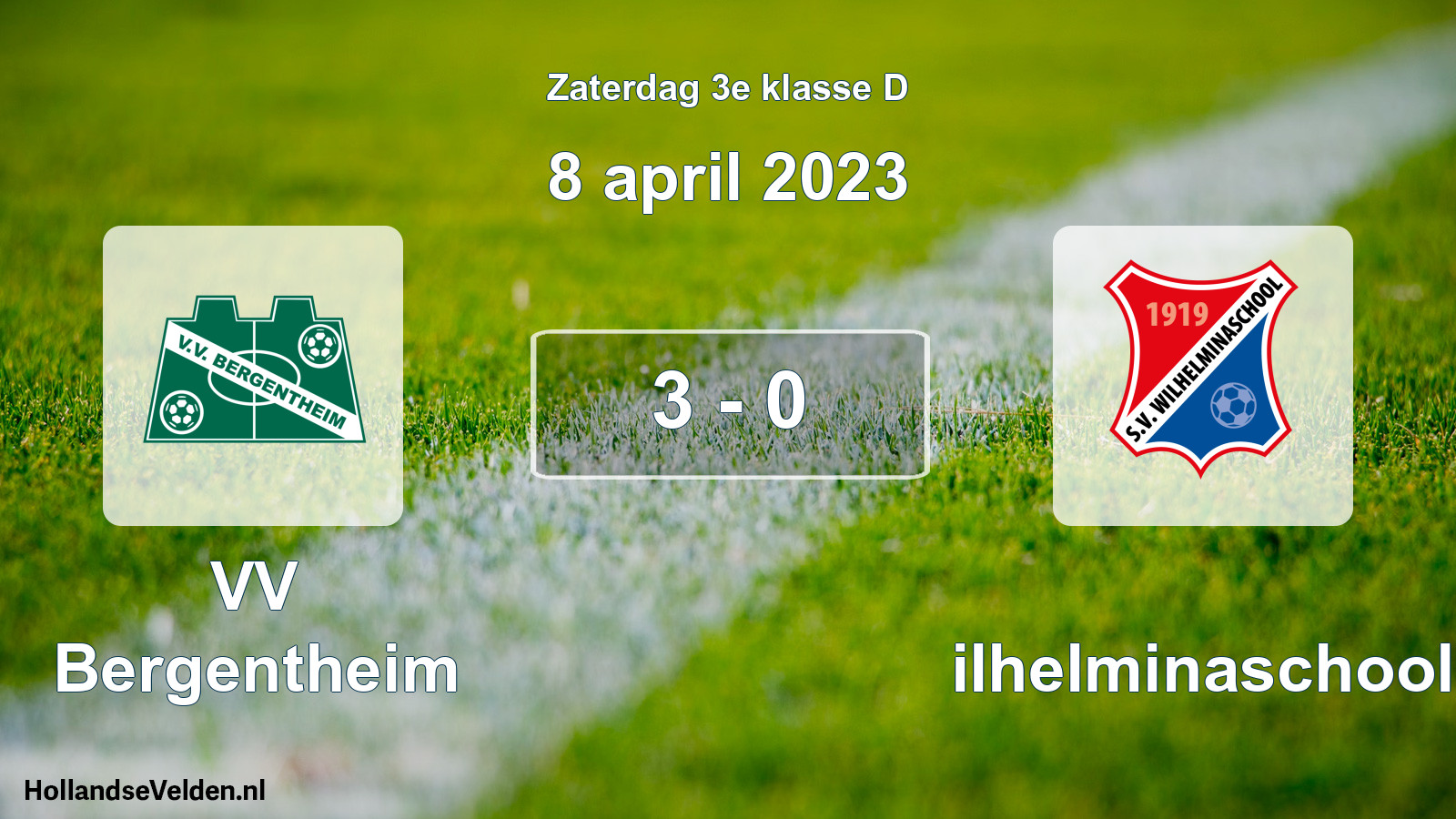 Total number of matches played: VV Bergentheim - Wilhelminaschool 3 - 0 (8 April 2023)