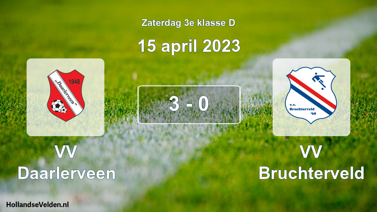 Total number of matches played: VV Daarlerveen - VV Bruchterveld 3 - 0 (15 April 2023)