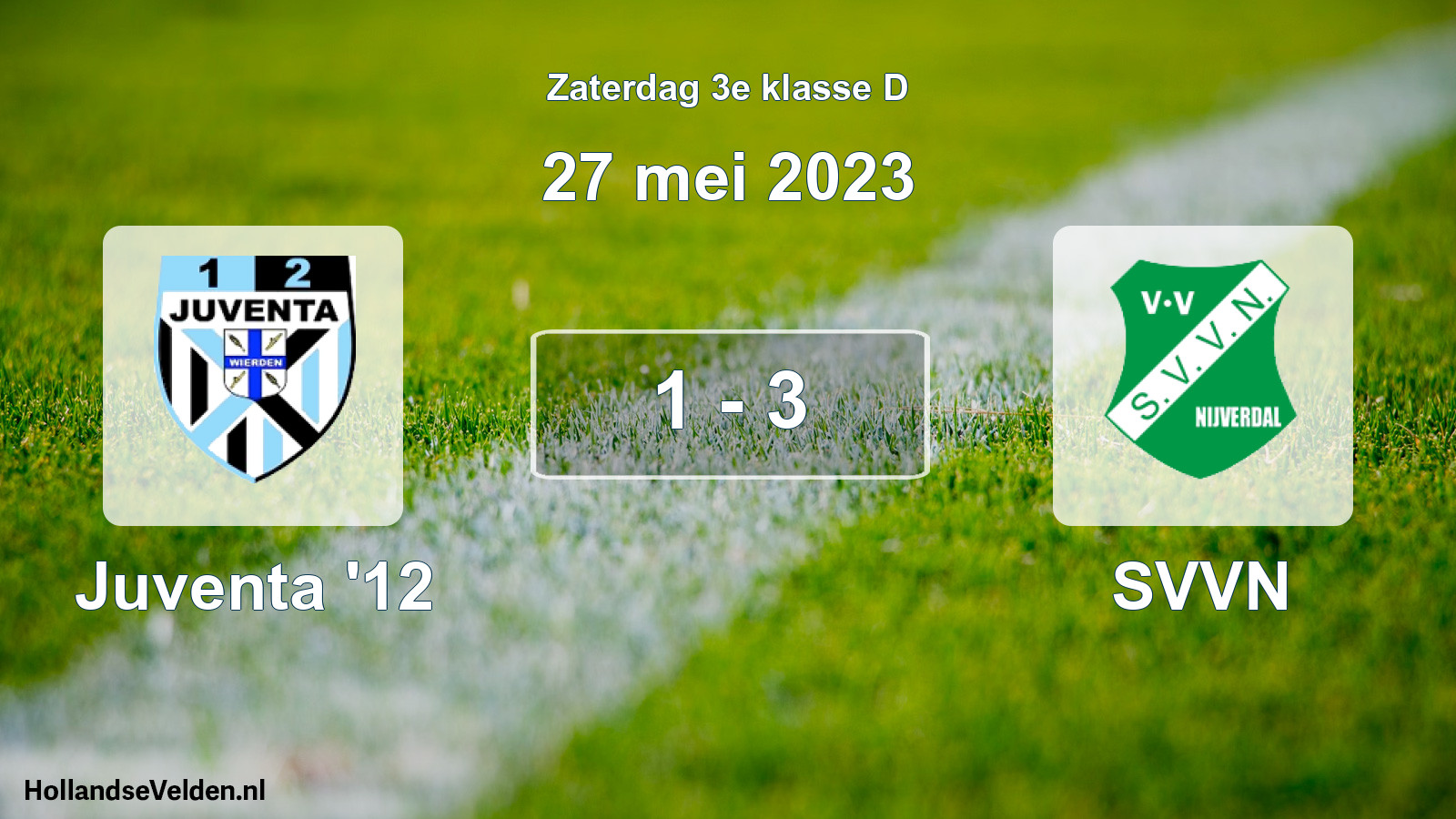 Total number of matches played: Juventa '12 - SVVN 1 - 3 (27 May 2023)