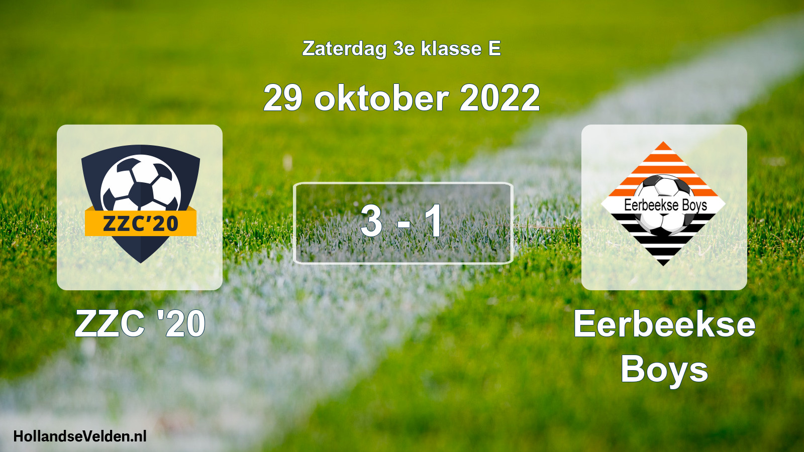 Total number of matches played: ZZC '20 - Eerbeekse Boys 3 - 1 (29 October 2022)