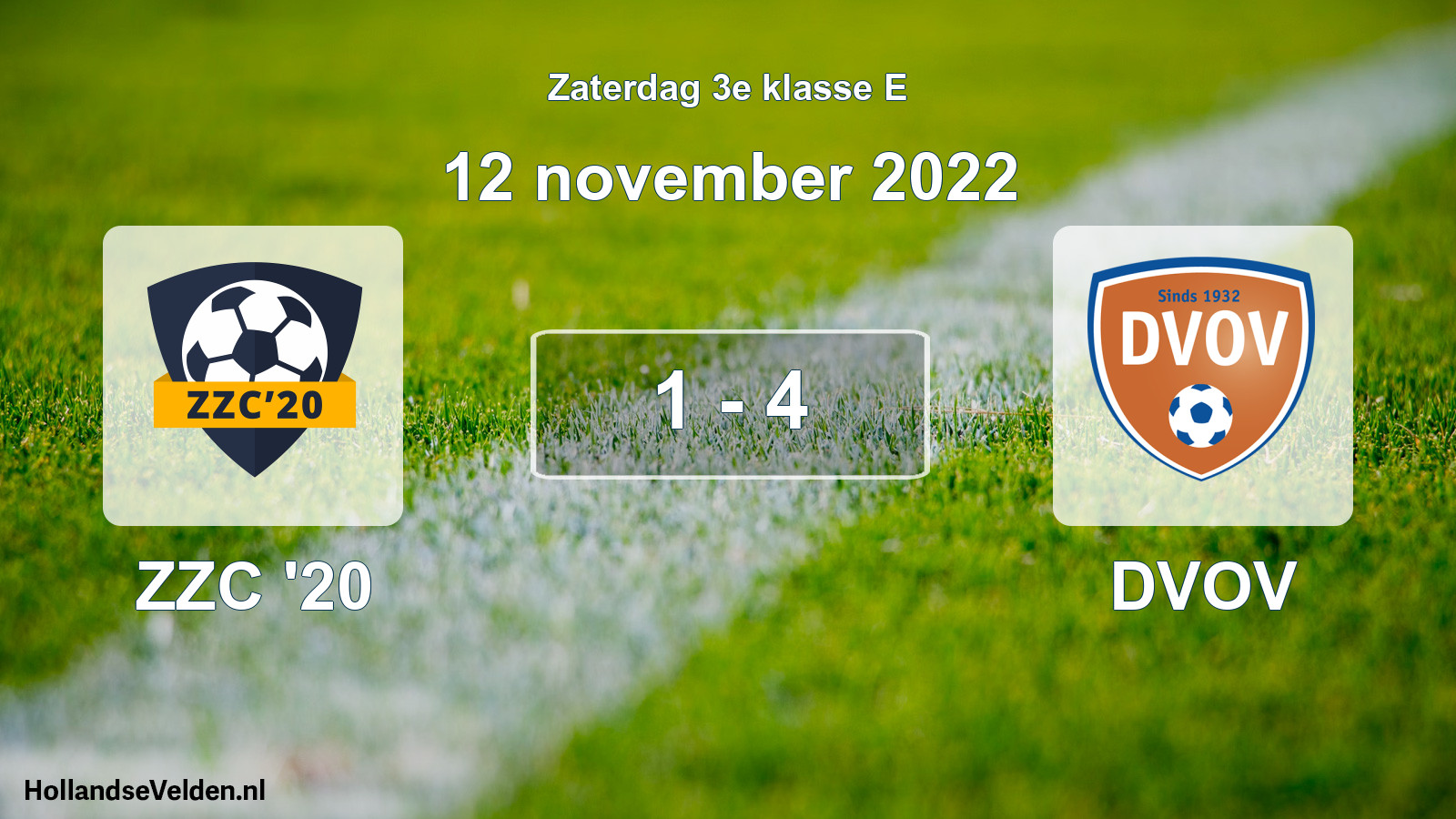 Total number of matches played: ZZC '20 - DVOV 1 - 4 (12 November 2022)