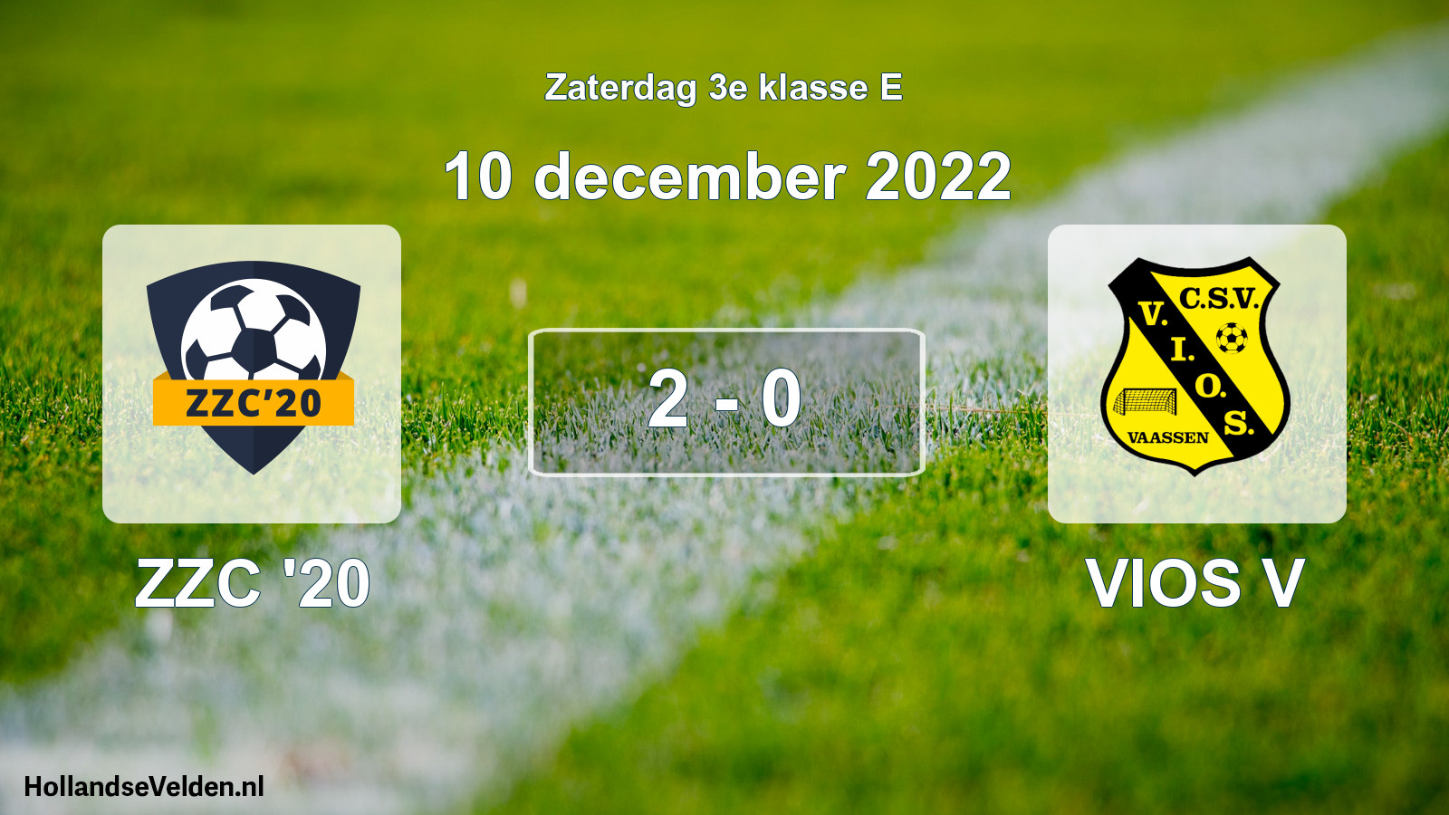 Total number of matches played: ZZC '20 - VIOS V 2 - 0 (10 December 2022)
