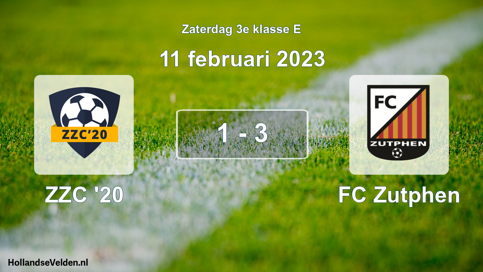 Total number of matches played: ZZC '20 - FC Zutphen 1 - 3 (11 February 2023)