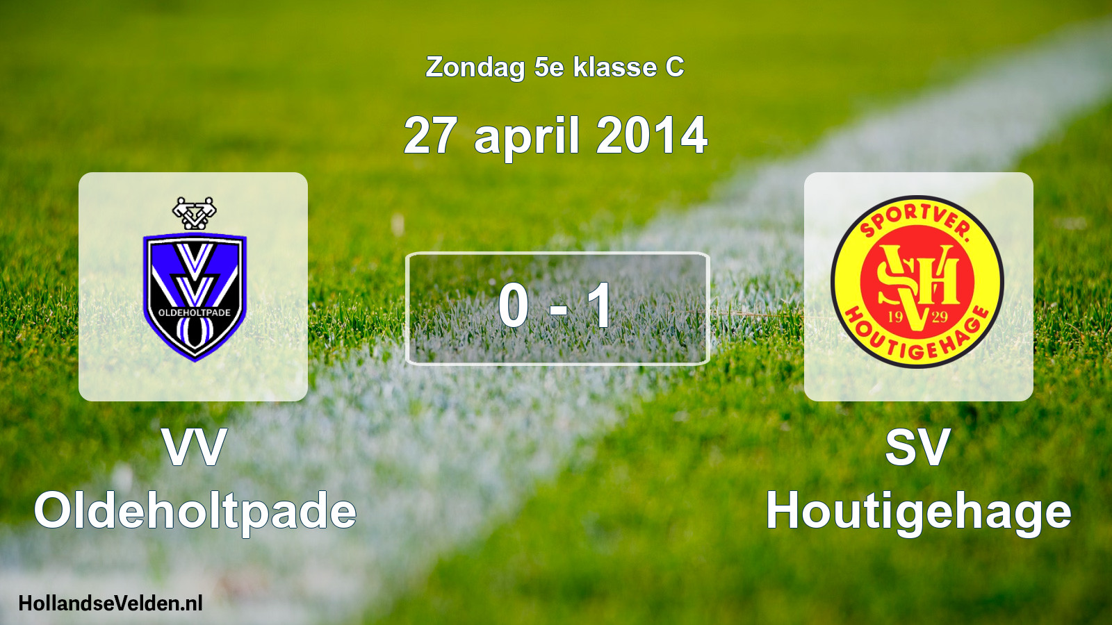 Total number of matches played: VV Oldeholtpade - SV Houtigehage 0 - 1 (27 April 2014)