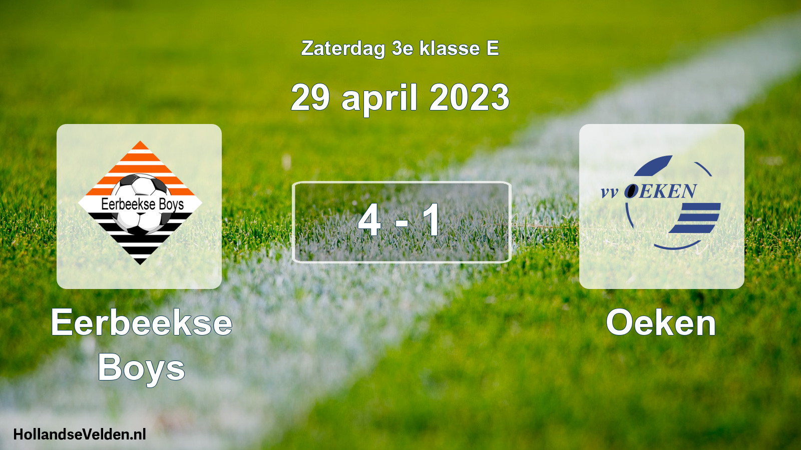 Total number of matches played: Eerbeekse Boys - Oeken 4 - 1 (29 April 2023)