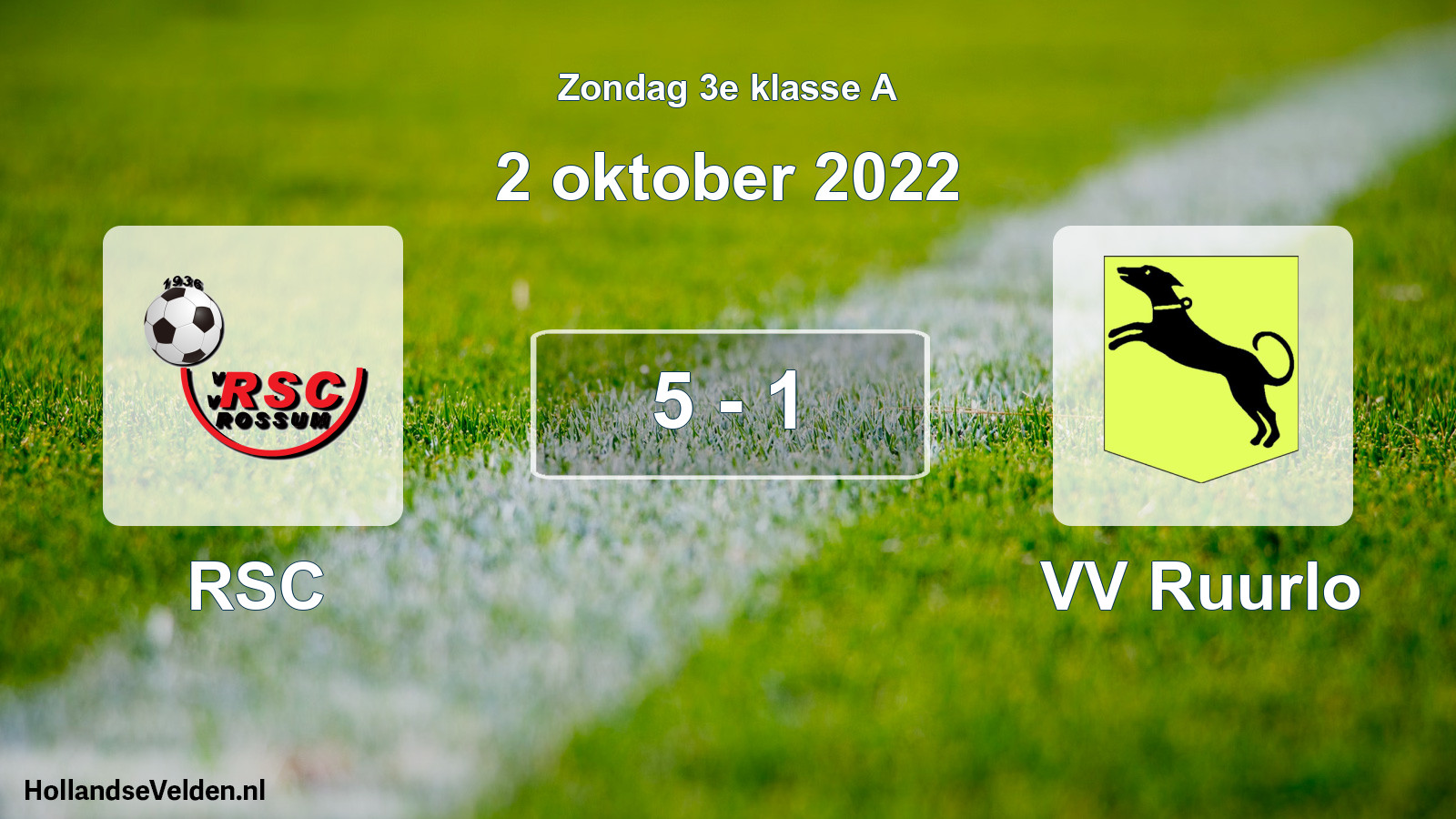 Total number of matches played: RSC - VV Ruurlo 5 - 1 (2 October 2022)