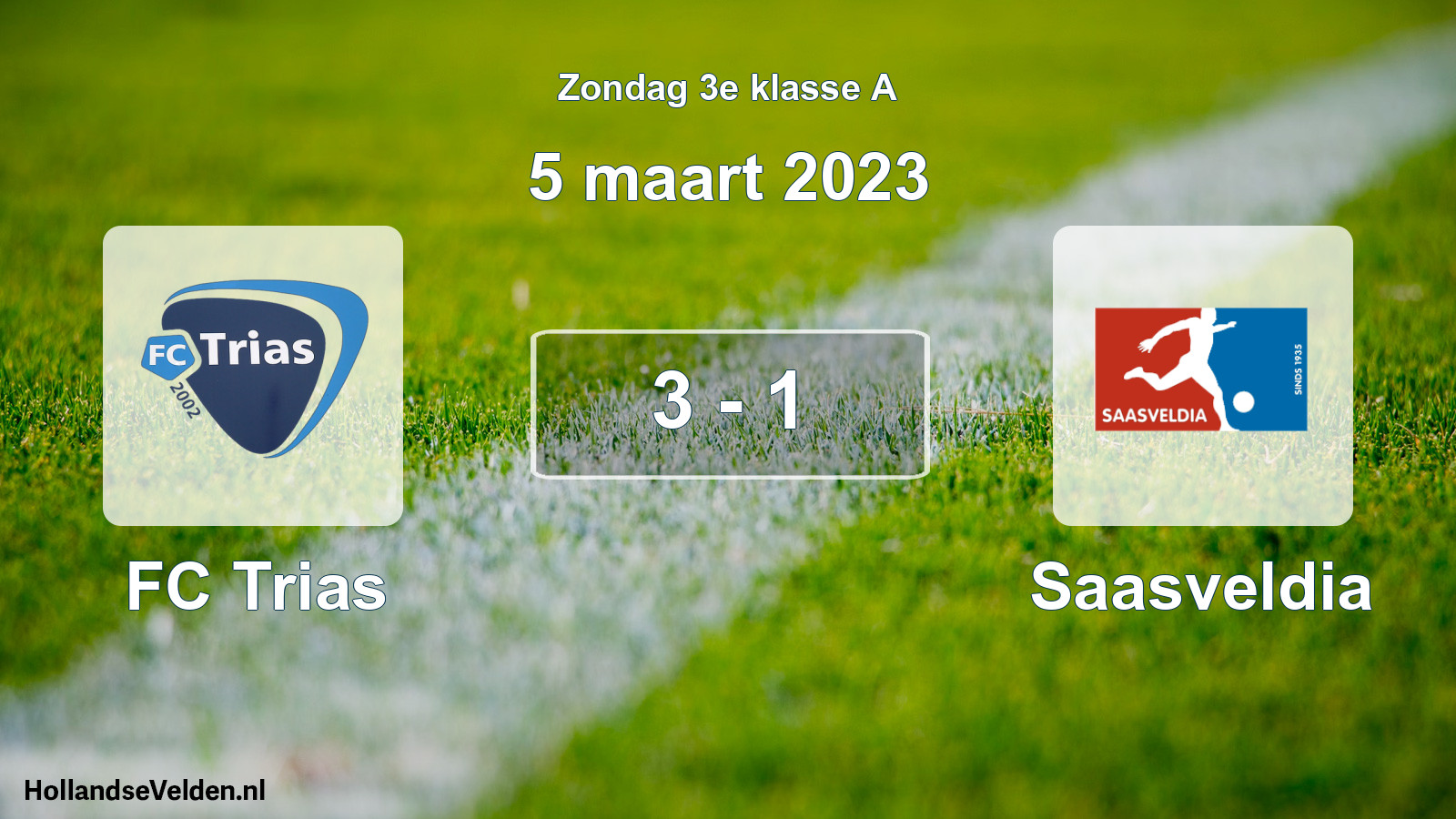 Total number of matches played: FC Trias - Saasveldia 3 - 1 (5 March 2023)