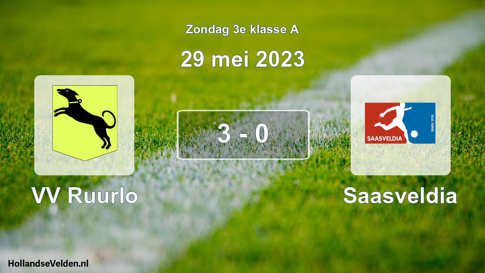 Total number of matches played: VV Ruurlo - Saasveldia 3 - 0 (29 May 2023)