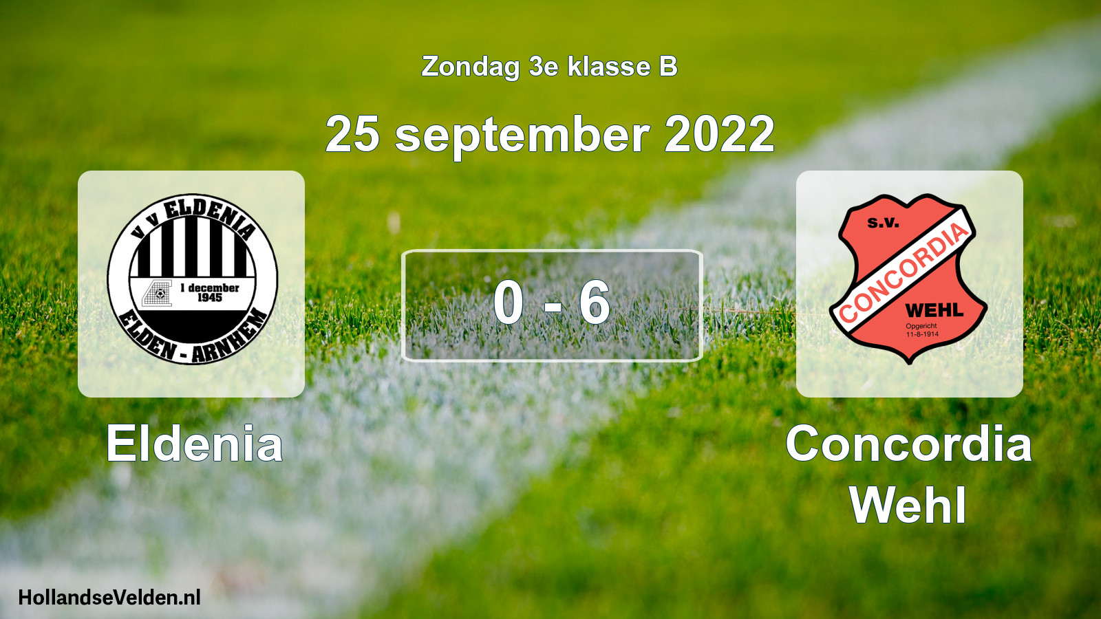 Total number of matches played: Eldenia - Concordia Wehl 0 - 6 (25 September 2022)