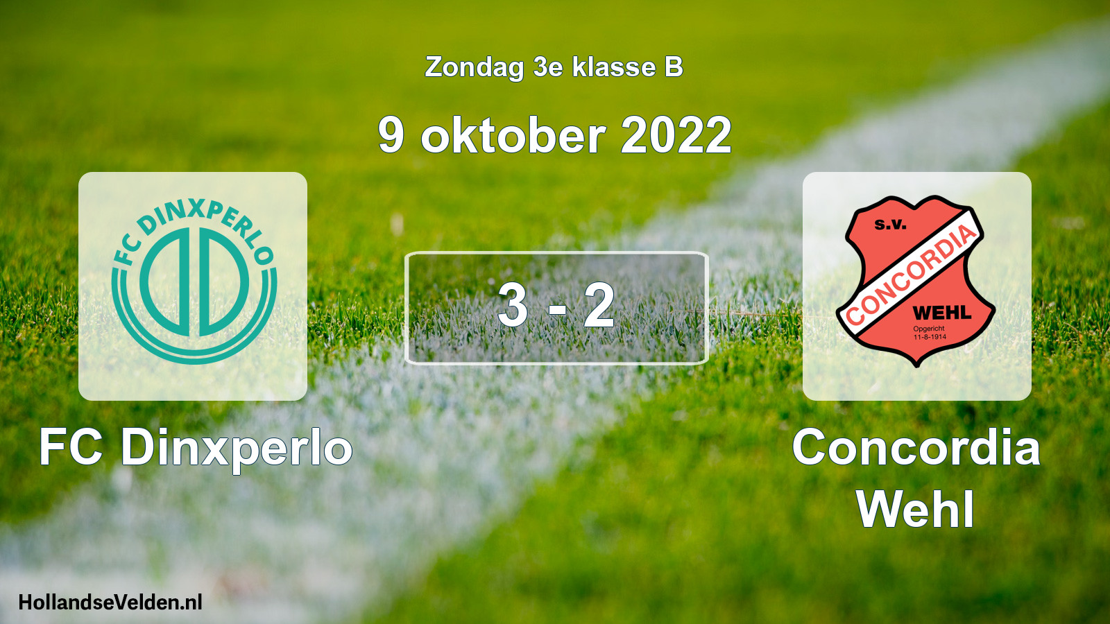 Total number of matches played: FC Dinxperlo - Concordia Wehl 3 - 2 (9 October 2022)