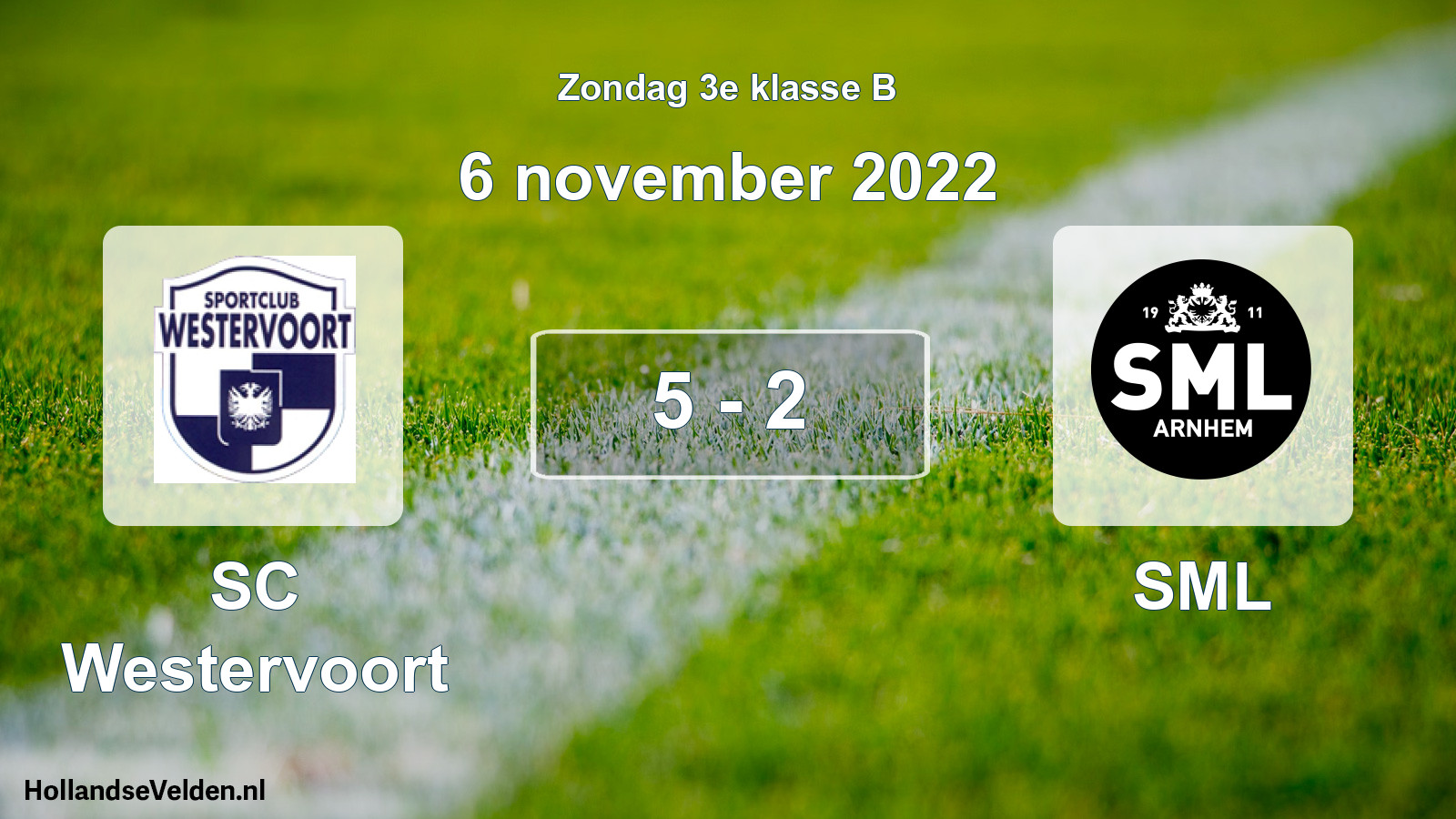 Total number of matches played: SC Westervoort - SML 5 - 2 (6 November 2022)