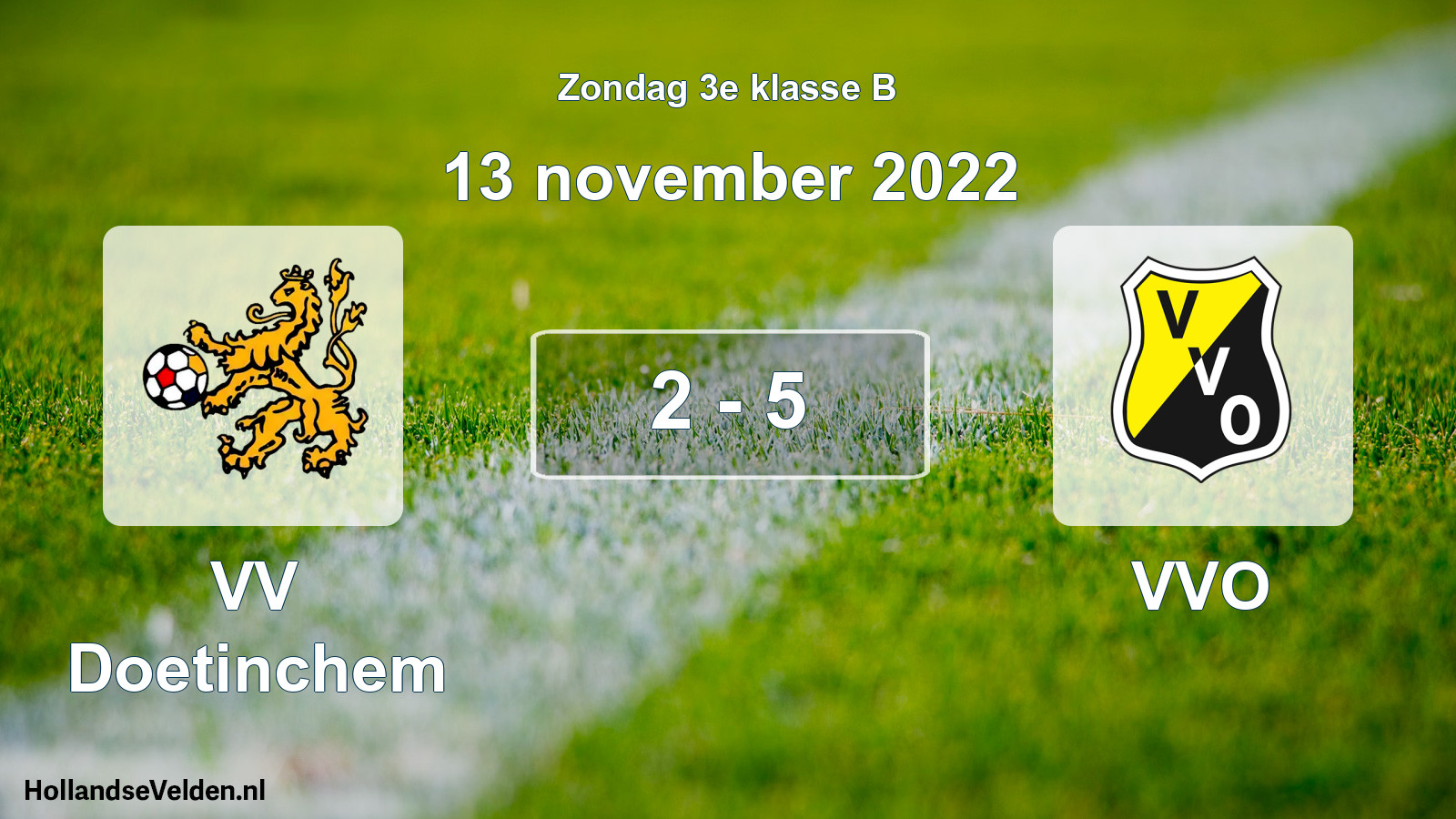 Total number of matches played: VV Doetinchem - VVO 2 - 5 (13 November 2022)