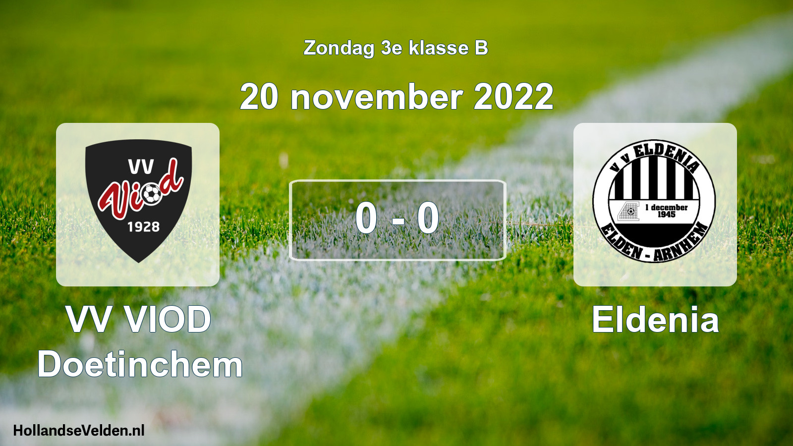 Total number of matches played: VV VIOD Doetinchem - Eldenia 0 - 0 (20 November 2022)
