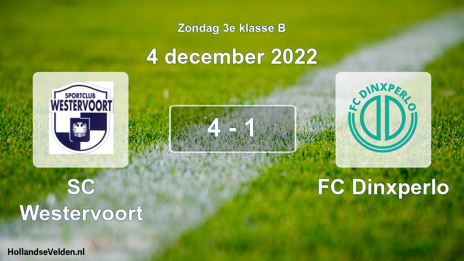 Total number of matches played: SC Westervoort - FC Dinxperlo 4 - 1 (4 December 2022)
