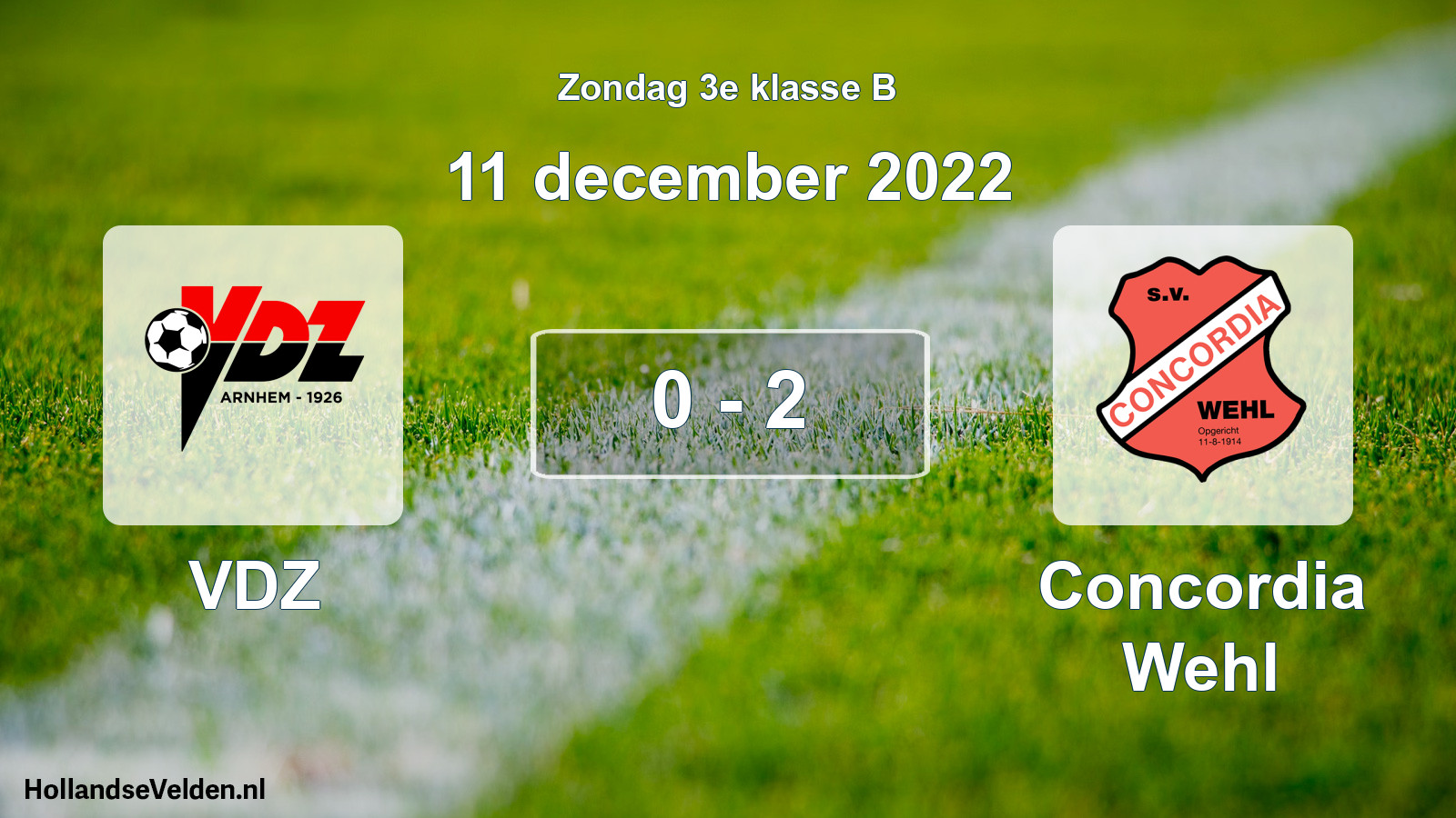 Total number of matches played: VDZ - Concordia Wehl 0 - 2 (11 December 2022)