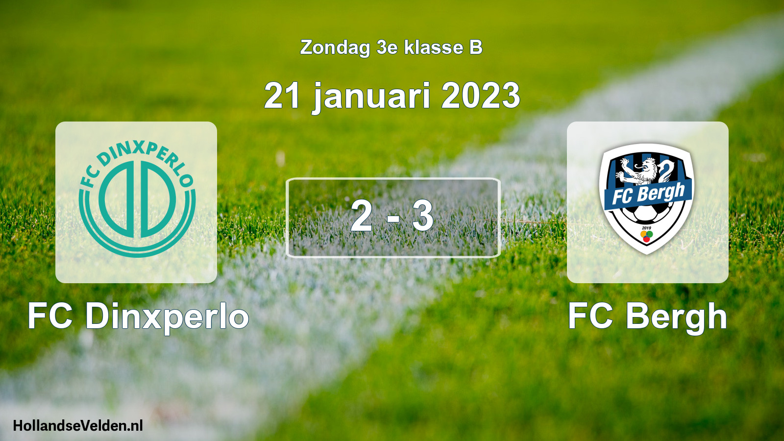 Total number of matches played: FC Dinxperlo - FC Bergh 2 - 3 (21 January 2023)