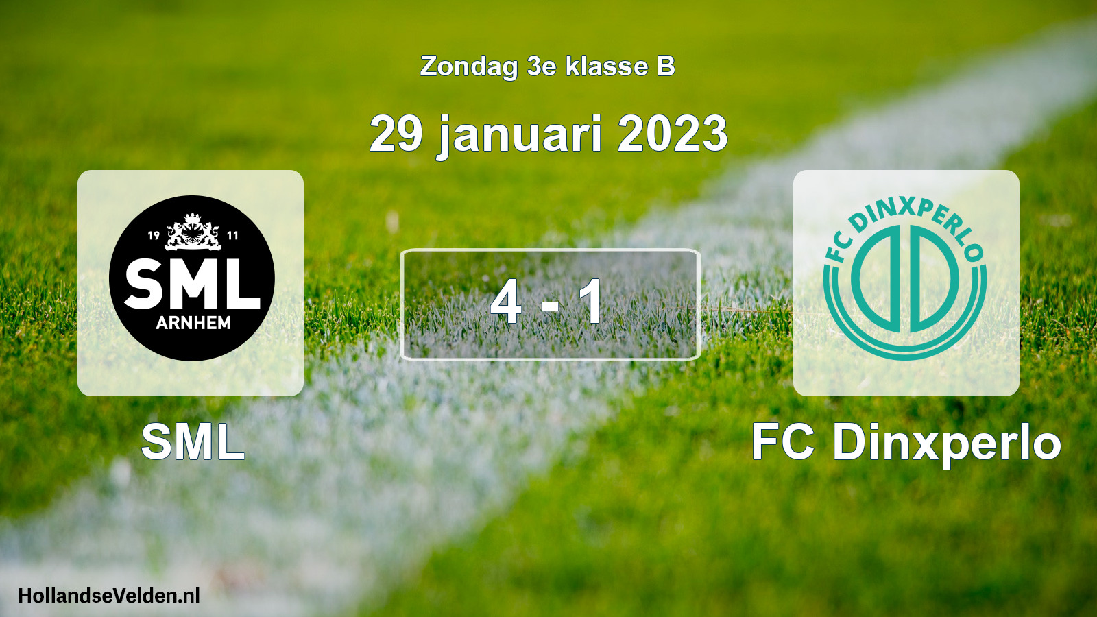Total number of matches played: SML - FC Dinxperlo 4 - 1 (29 January 2023)