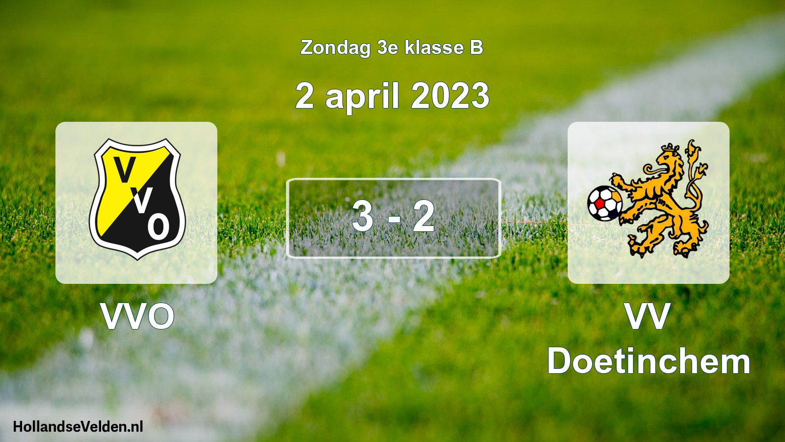 Total number of matches played: VVO - VV Doetinchem 3 - 2 (2 April 2023)