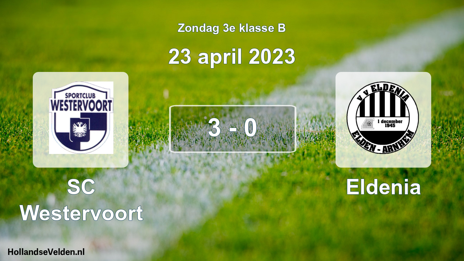 Total number of matches played: SC Westervoort - Eldenia 3 - 0 (23 April 2023)