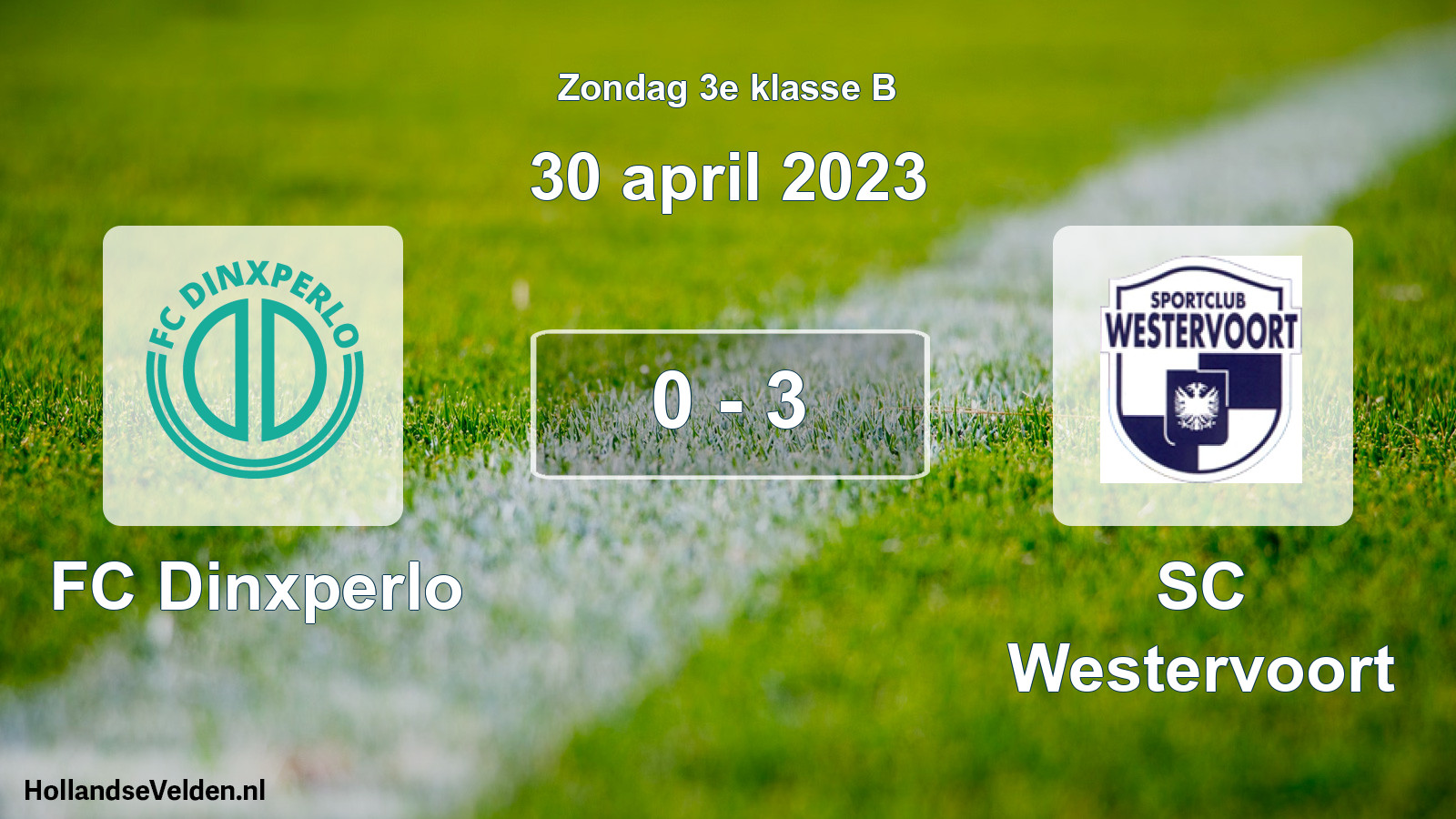Total number of matches played: FC Dinxperlo - SC Westervoort 0 - 3 (30 April 2023)
