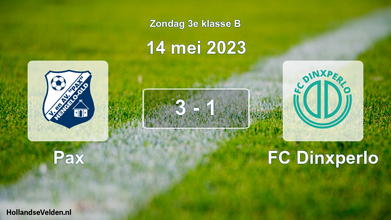 Total number of matches played: Pax - FC Dinxperlo 3 - 1 (14 May 2023)