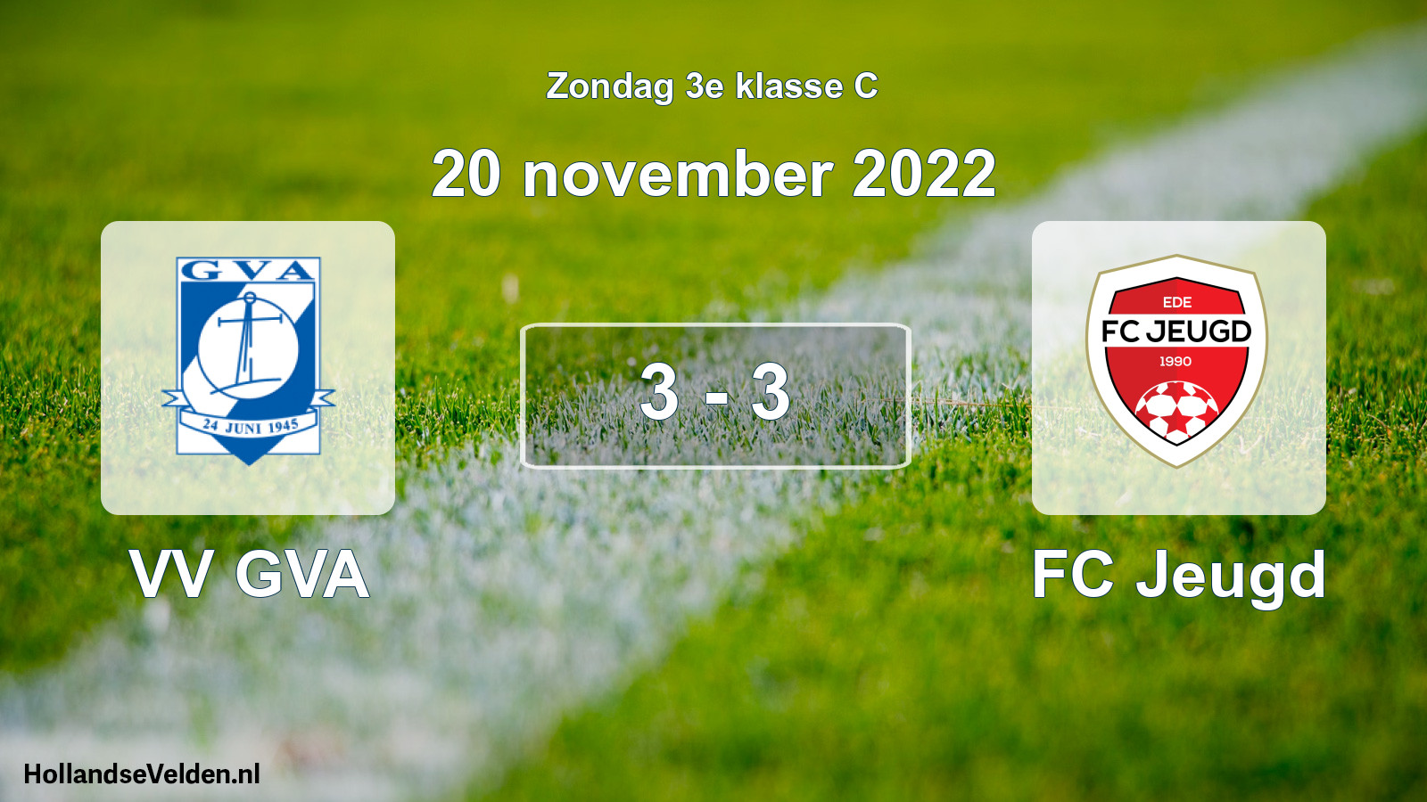 Total number of matches played: VV GVA - FC Jeugd 3 - 3 (20 November 2022)
