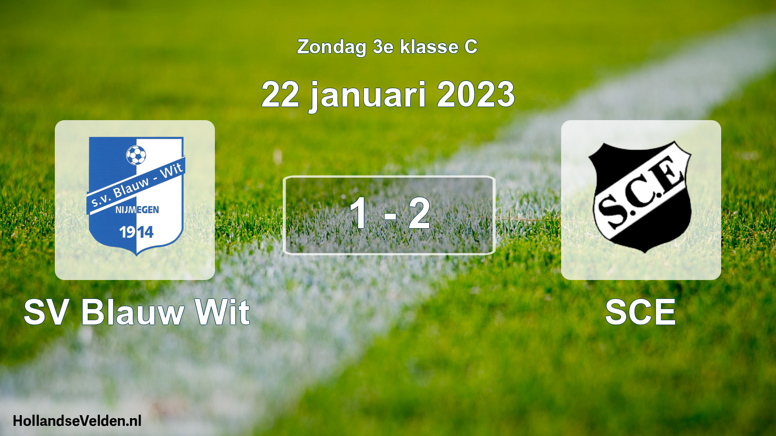Total number of matches played: SV Blauw Wit - SCE 1 - 2 (22 January 2023)