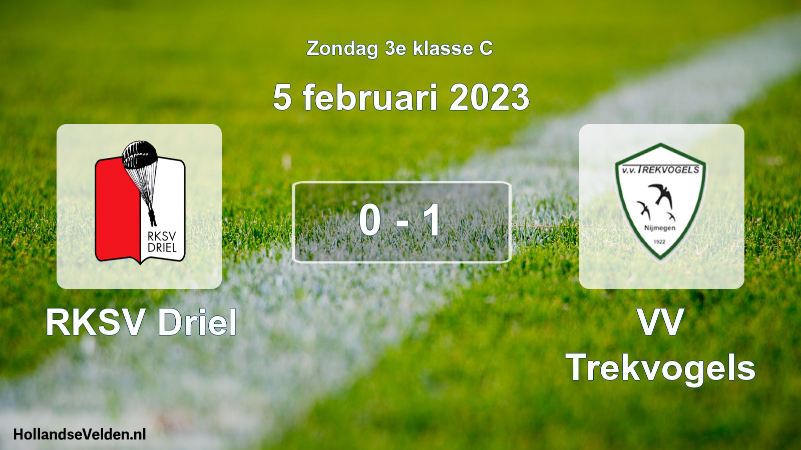 Total number of matches played: RKSV Driel - VV Trekvogels 0 - 1 (5 February 2023)