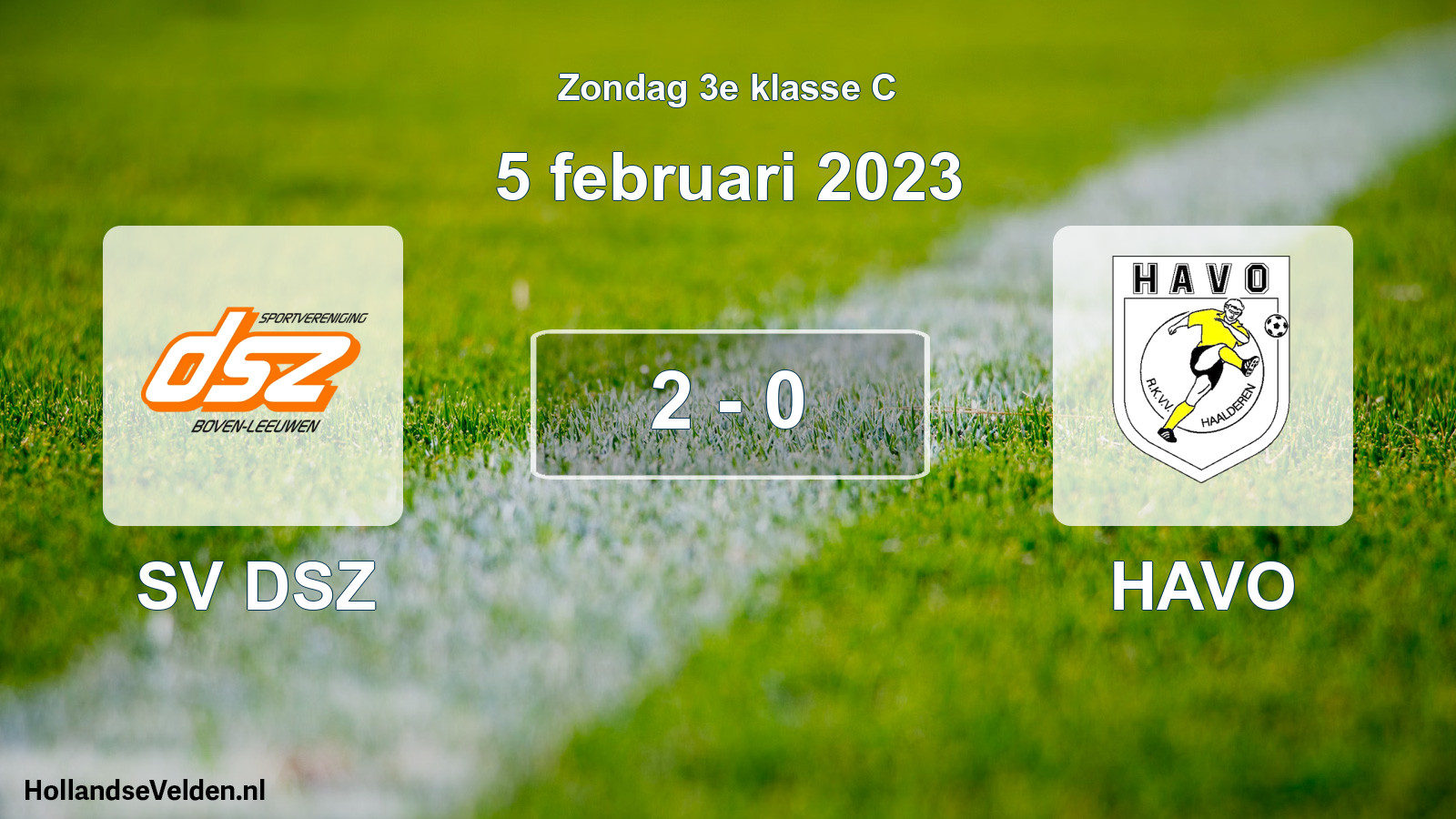 Total number of matches played: SV DSZ - HAVO 2 - 0 (5 February 2023)