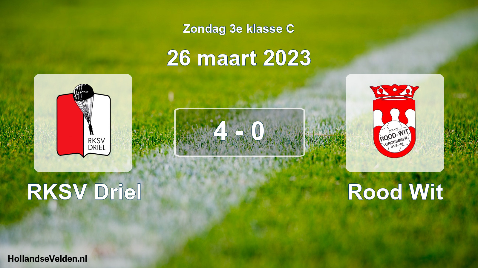 Total number of matches played: RKSV Driel - Rood Wit 4 - 0 (26 March 2023)