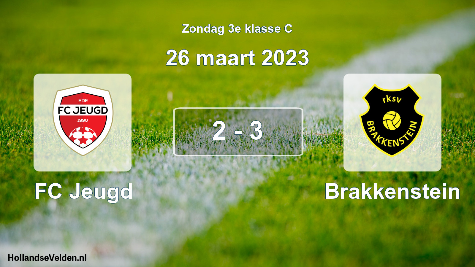 Total number of matches played: FC Jeugd - Brakkenstein 2 - 3 (26 March 2023)