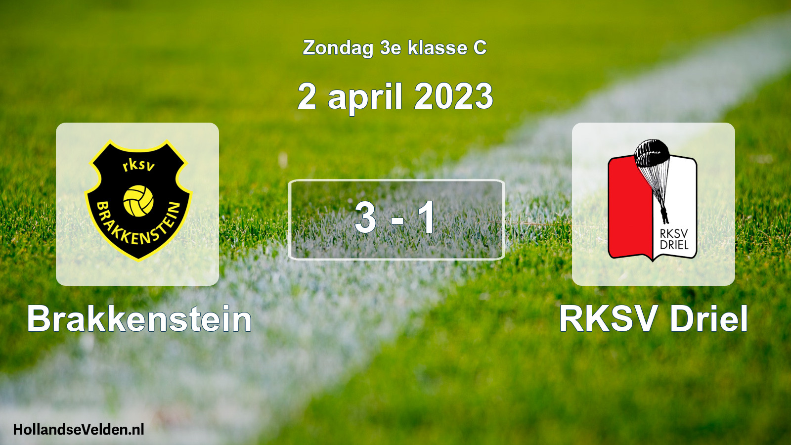 Total number of matches played: Brakkenstein - RKSV Driel 3 - 1 (2 April 2023)