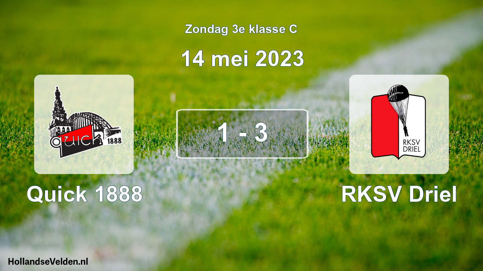 Total number of matches played: Quick 1888 - RKSV Driel 1 - 3 (14 May 2023)