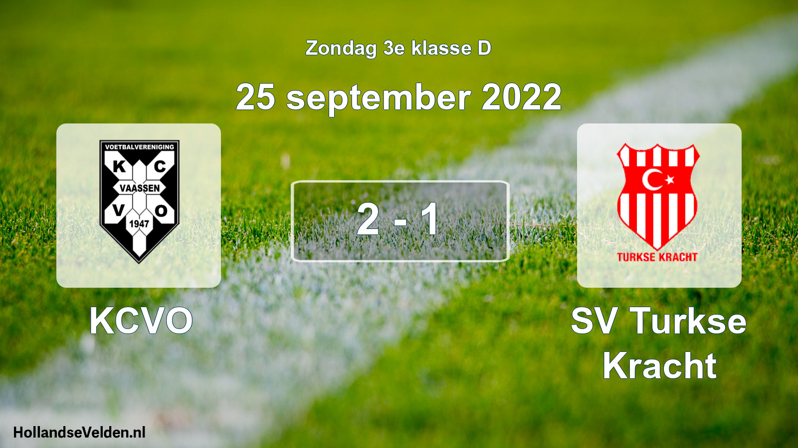 Total number of matches played: KCVO - SV Turkse Kracht 2 - 1 (25 September 2022)