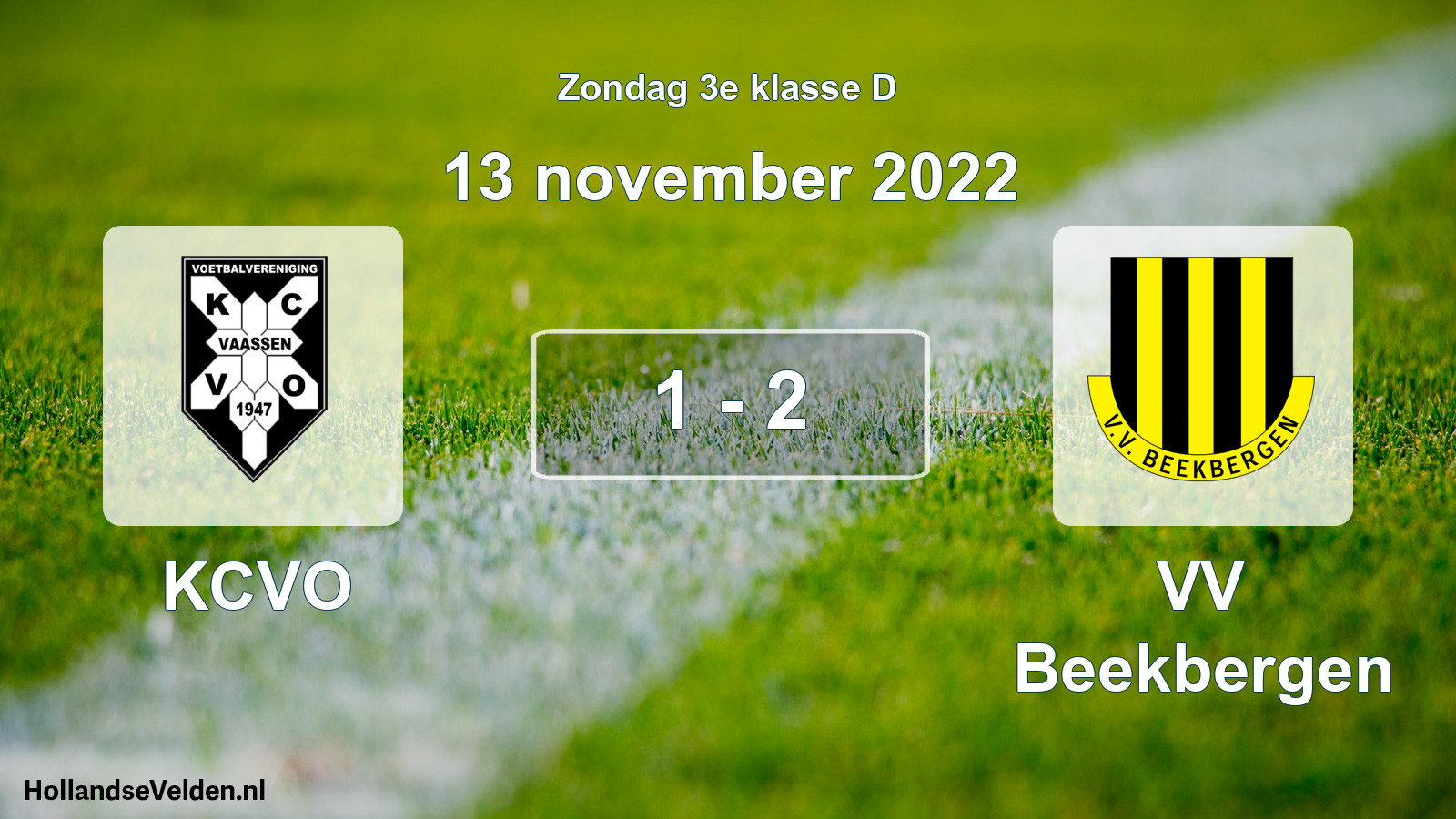 Total number of matches played: KCVO - VV Beekbergen 1 - 2 (13 November 2022)