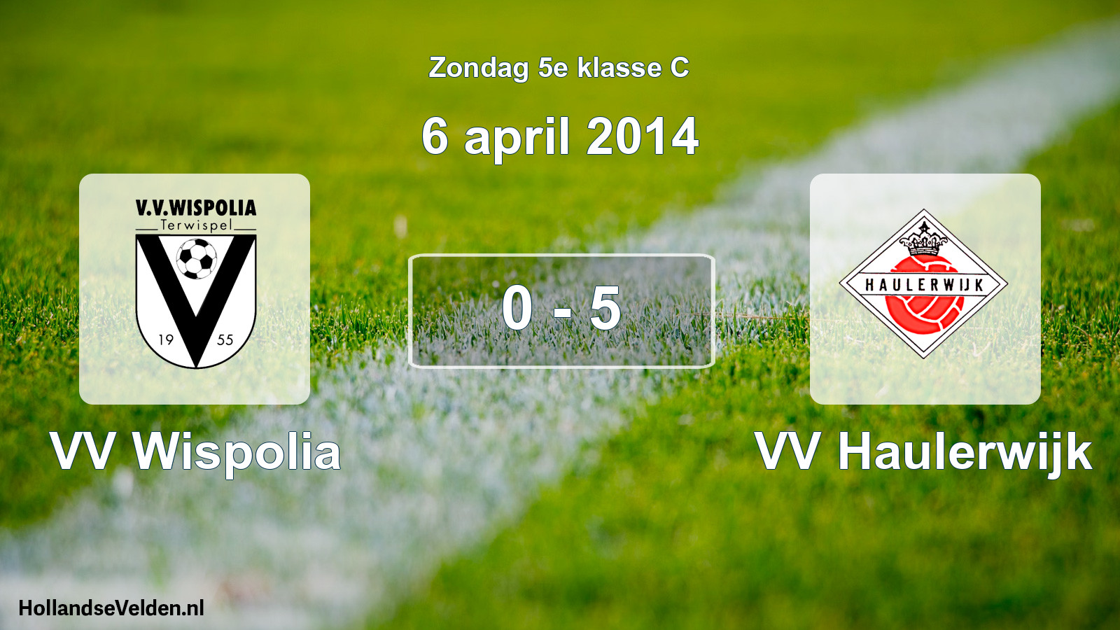 Total number of matches played: VV Wispolia - VV Haulerwijk 0 - 5 (6 April 2014)