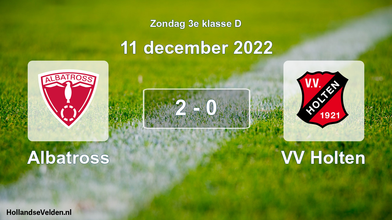 Total number of matches played: Albatross - VV Holten 2 - 0 (11 December 2022)